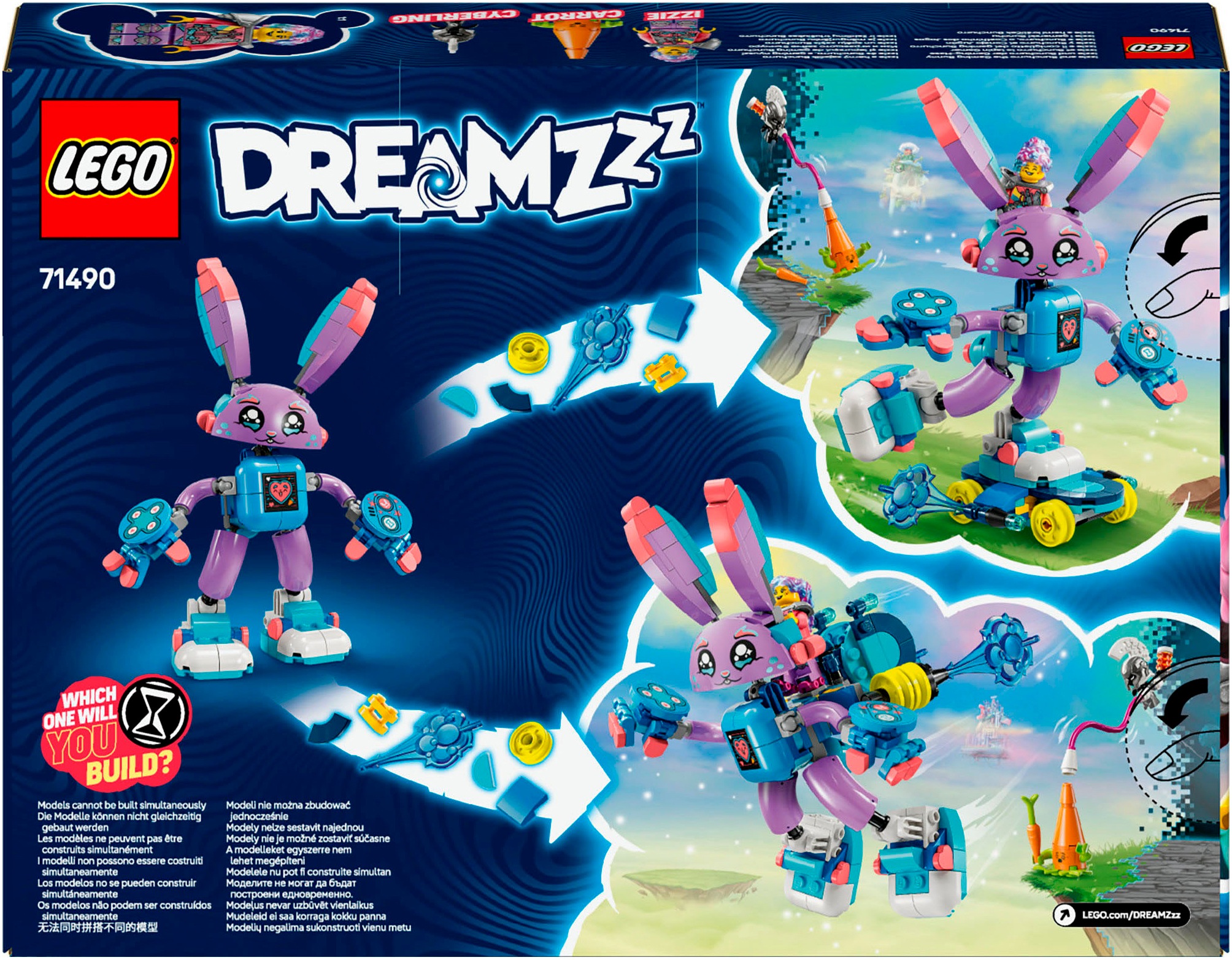 LEGO® Konstruktionsspielsteine »Izzie und Bunchurro der Gaming-Hase (71490), LEGO DREAMZzz«, (252 St.), Made in Europe