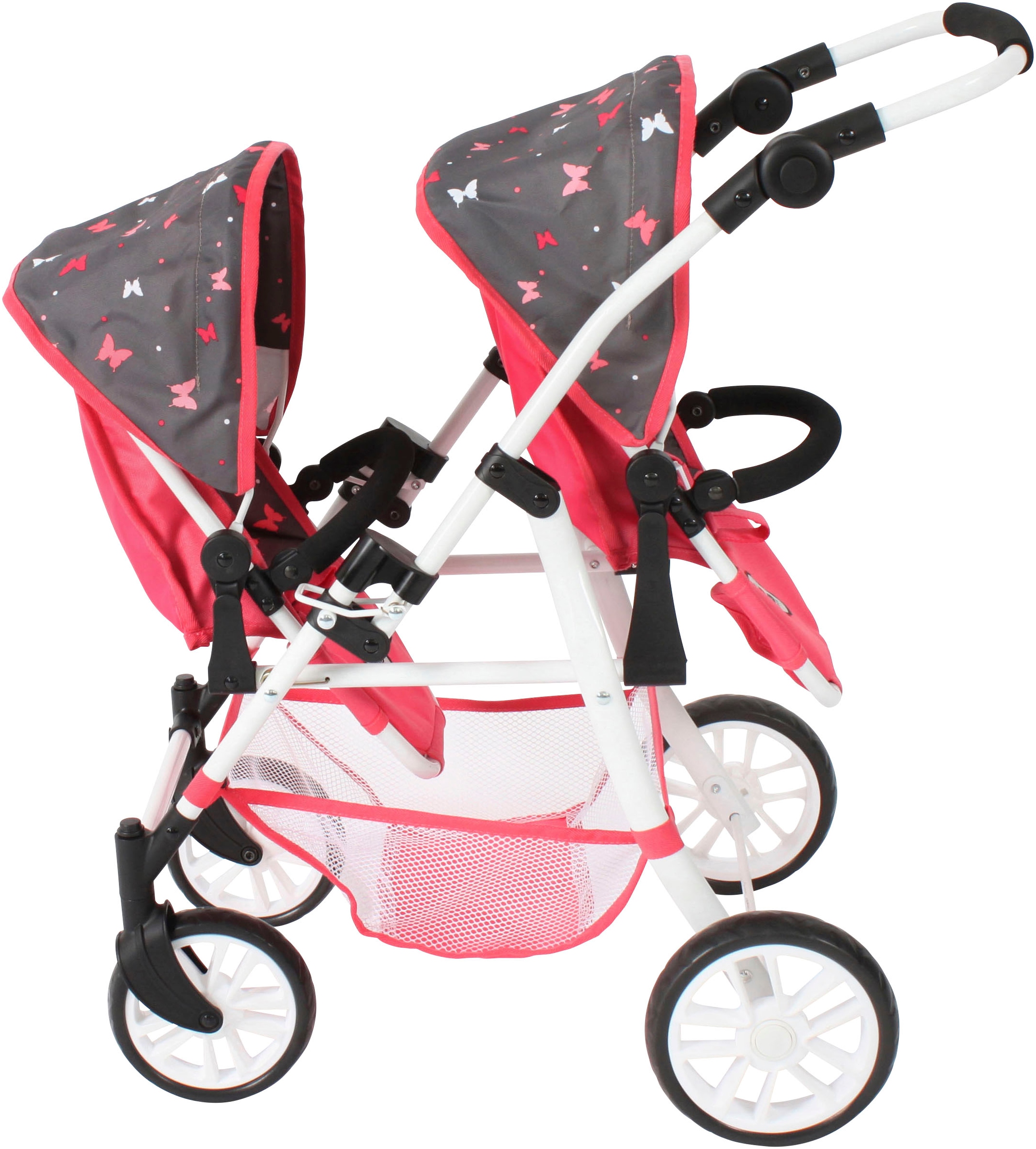 CHIC2000 Puppen-Zwillingsbuggy »Twinny, Butterfly«, mit schwenkbaren Vorderrädern