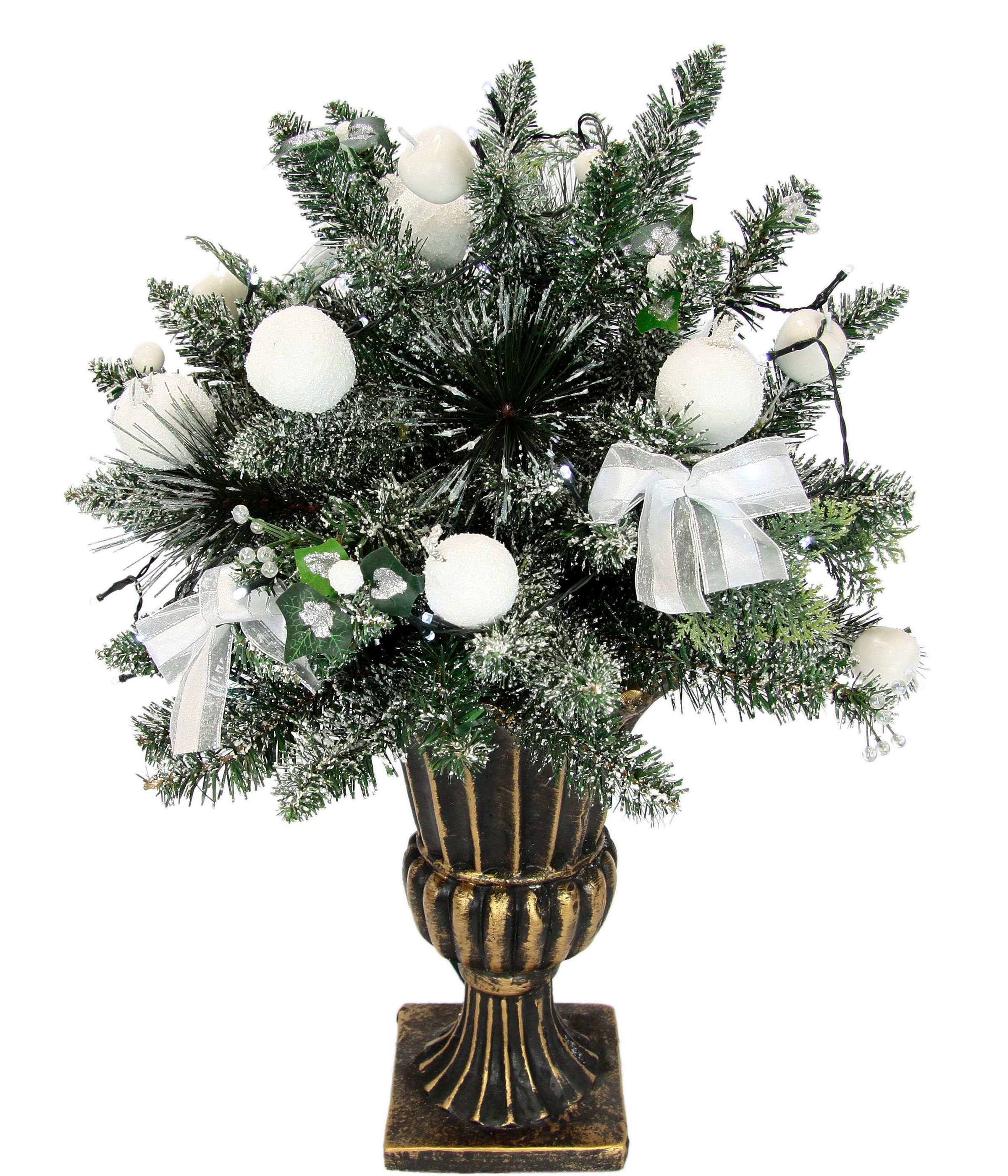 u. cm Polyresin, Kunstbaum«, online 74 Weihnachtsbaum, aus beschneit, bestellen Beeren I.GE.A. LED Pokal mit Äpfeln, »Künstlicher Baum Weihnachtsdeko, Schleifen,