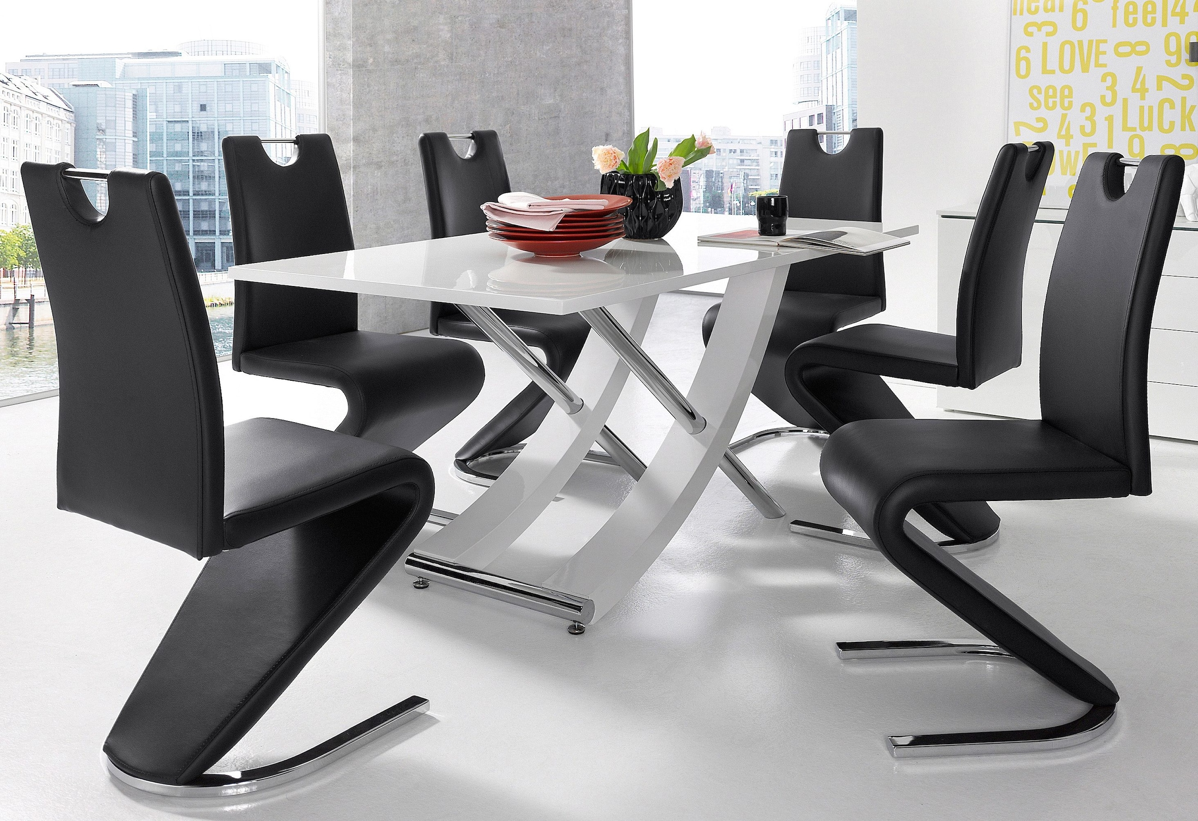 INOSIGN Esstisch »Kaleo, TOPSELLER!«, (Tisch, Esstisch), Breite 160 cm, modernes Design, stabil, Hochglanz