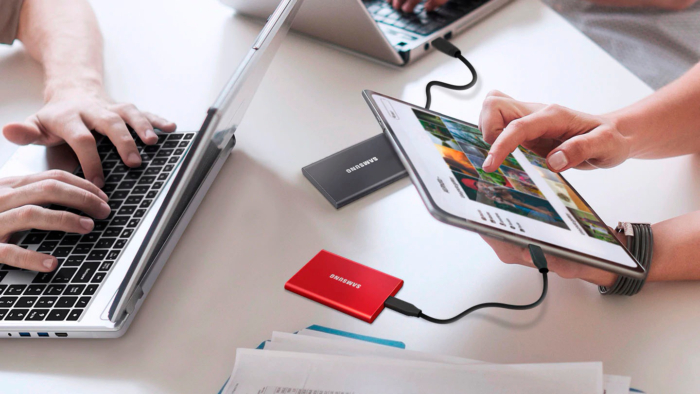 Samsung externe SSD »Portable SSD T7«, Anschluss USB 3.1-USB 3.2