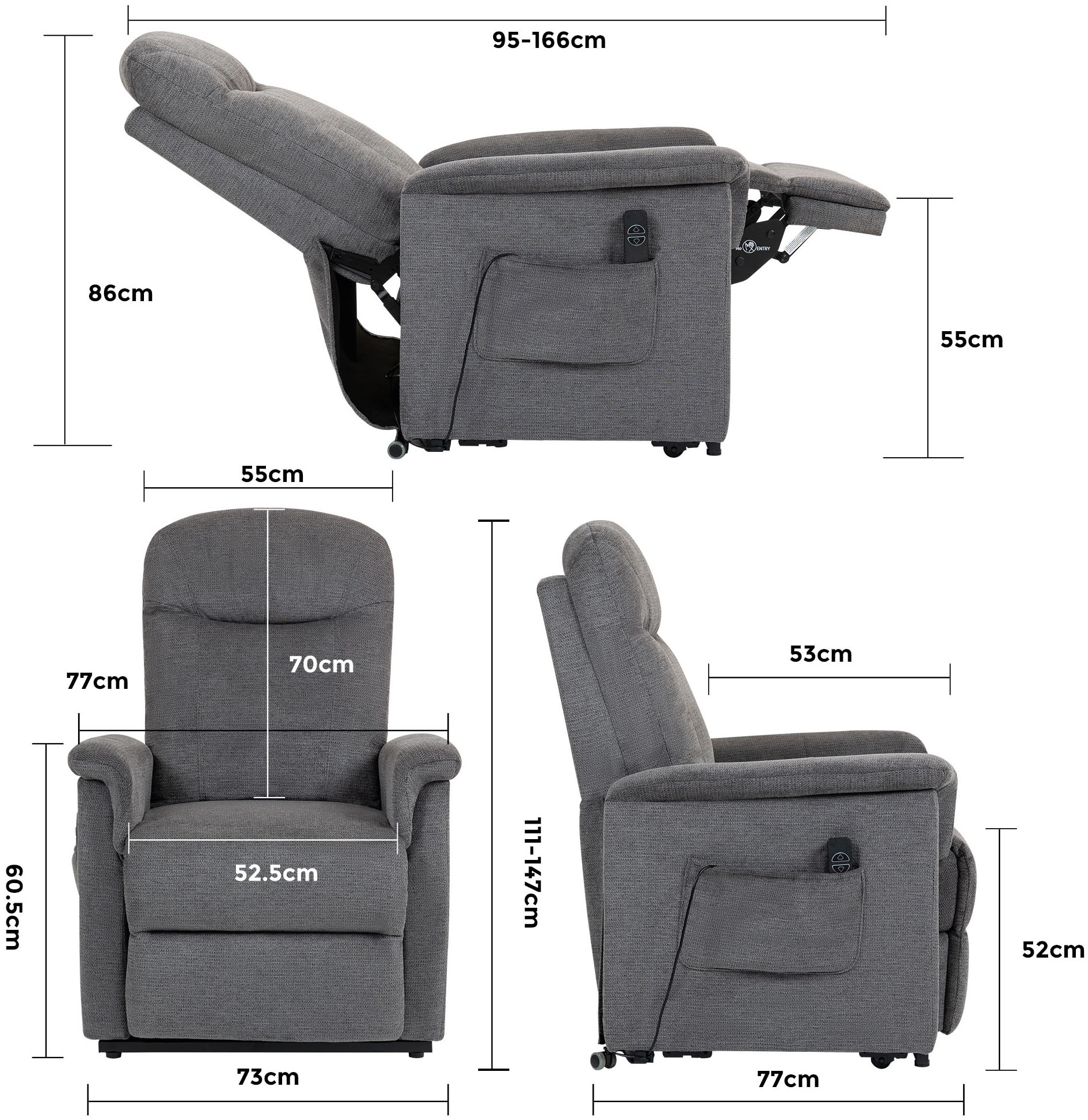 Duo Collection TV-Sessel »TV-Sessel Pylos« 1 Stk. tlg. Relaxfunktion und Taschenfederkern mit Stahlwellenunterfederung