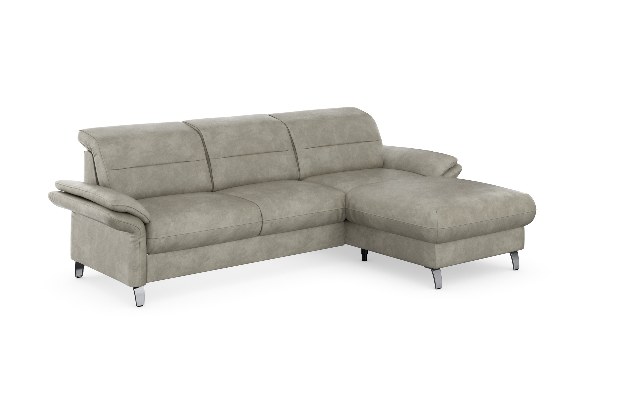 sit&more Ecksofa »Grenoble L-Form mit Federkern«, wahlweise mit Bettfunktion, Bettkasten, Arm- und Kopfteilverstellung