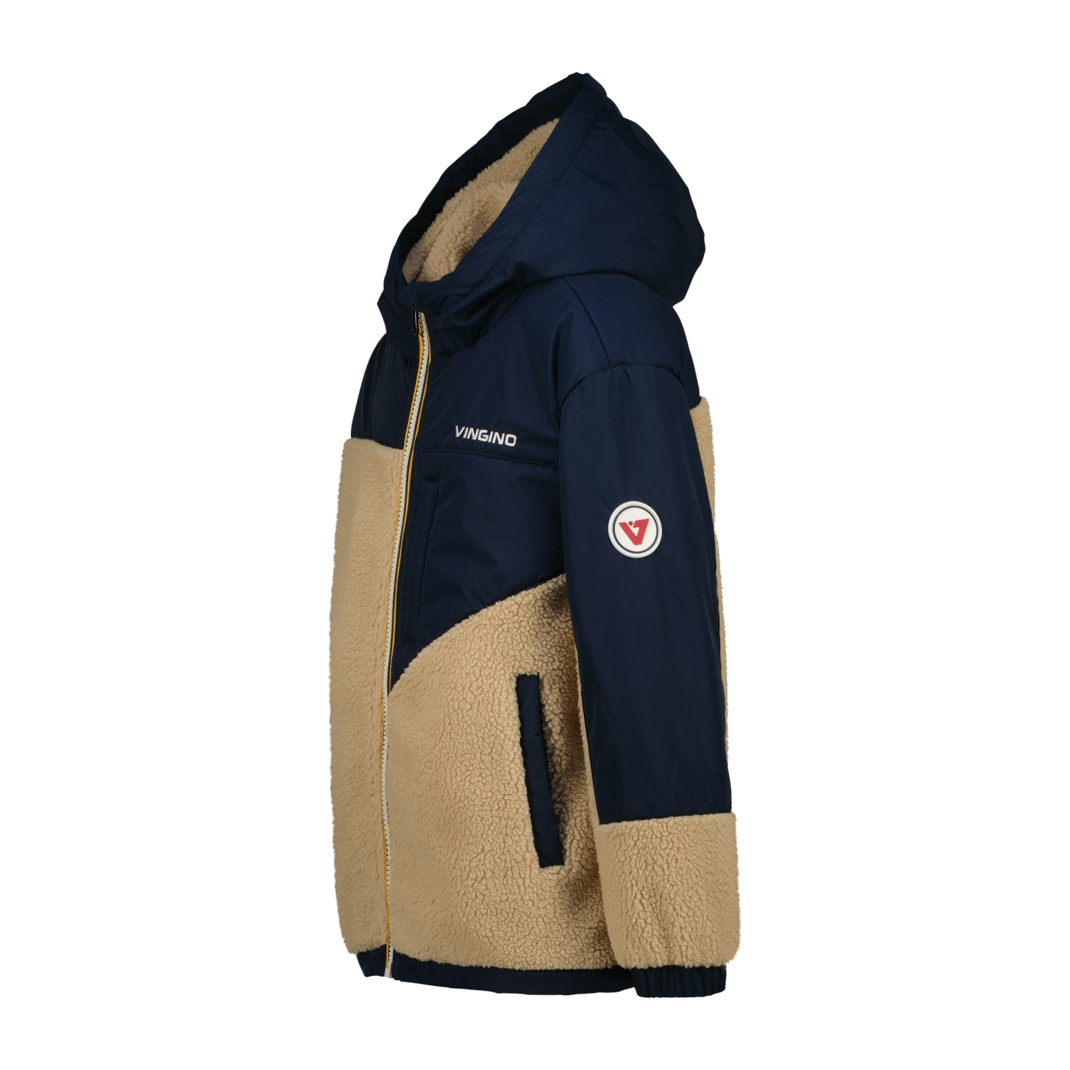 Vingino Kapuzenfleecejacke mit Kapuze Reißverschlusstasche, mit Kapuze