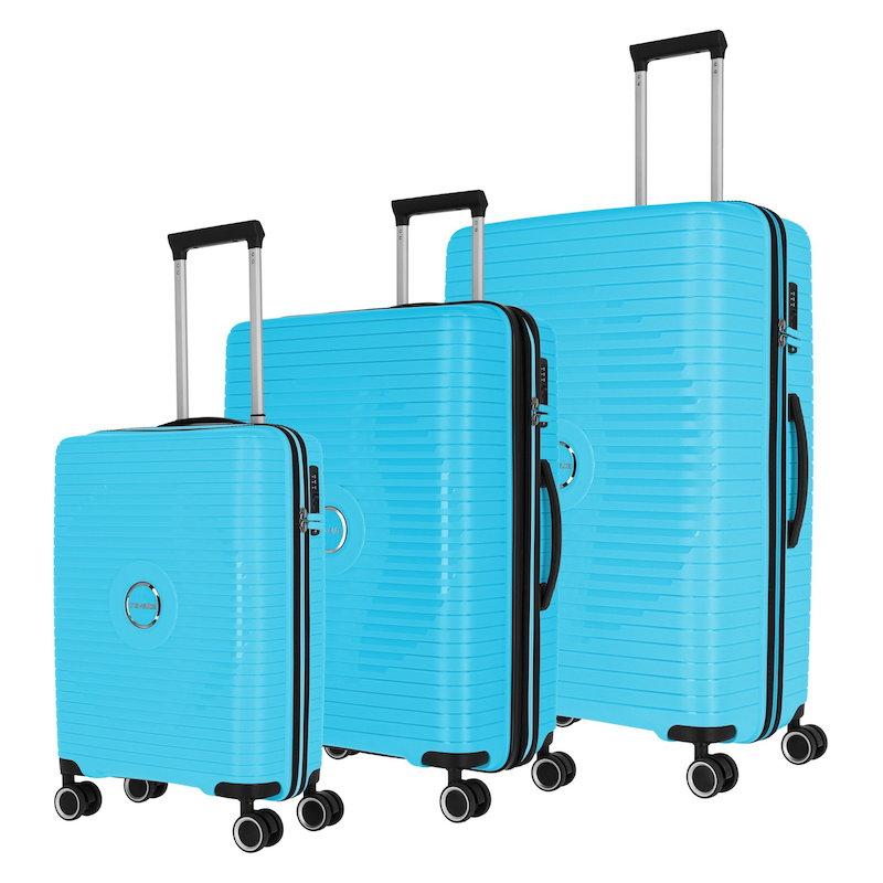 TRAVELITE Trolleyset »ORBITA 4w S/M/L« Hartschalen-Koffer Kofferset Reiseset Handgepäck Aufgabegepäck türkis