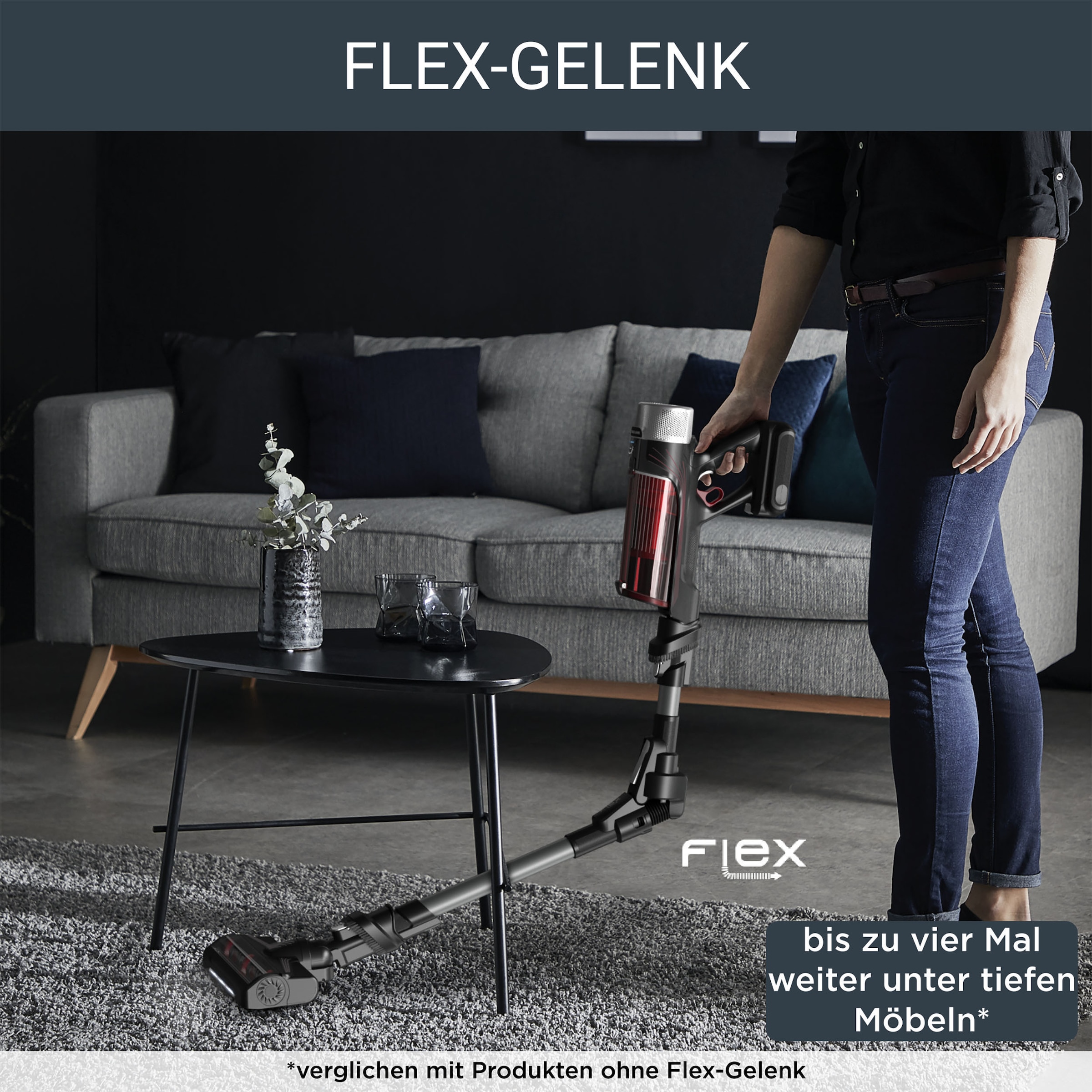 Rowenta Akku-Hand-und Stielstaubsauger »RH2078 X-Force Flex 9.60 Animal«, leistungsstark, hohes Fassungsvermögen, lange Betriebsdauer