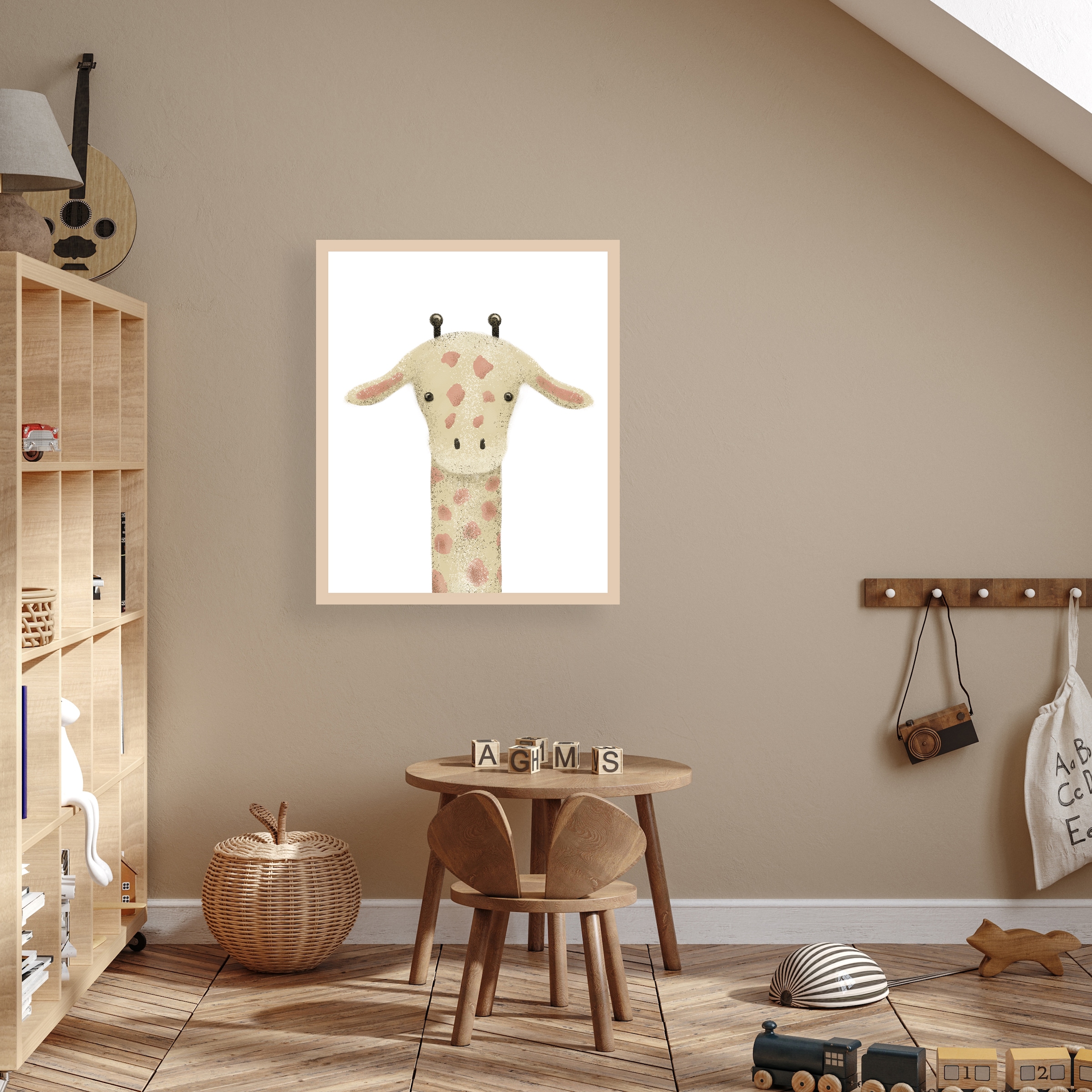 Lüttenhütt Bild mit Rahmen "Giraffenkopf", Fantasy-Giraffe-Giraffen Bilder- günstig online kaufen