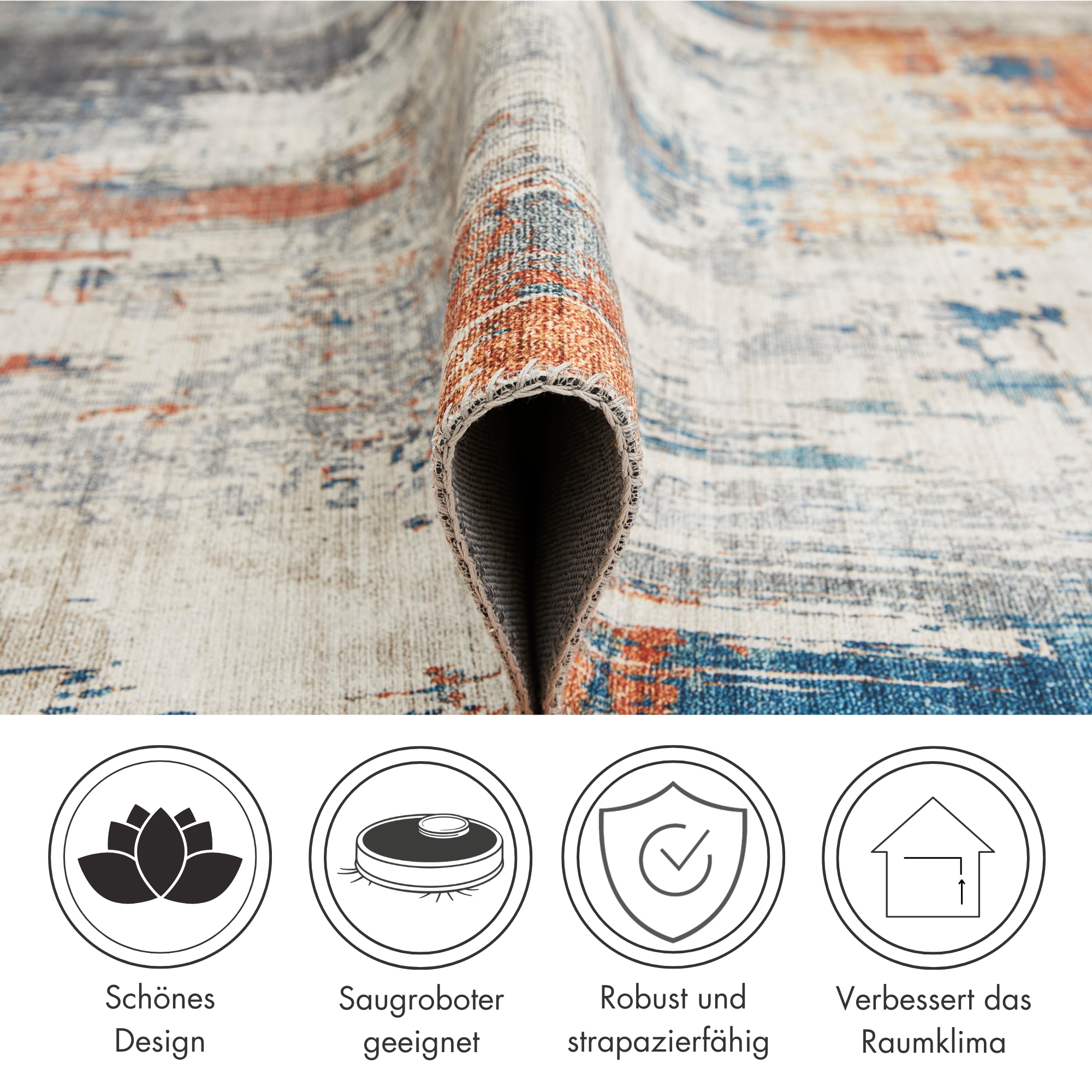 LUXOR living Teppich »Prima«, rechteckig, 7 mm Höhe, Kurzflor, bedruckt, modernes Design, auch als Läufer erhältlich