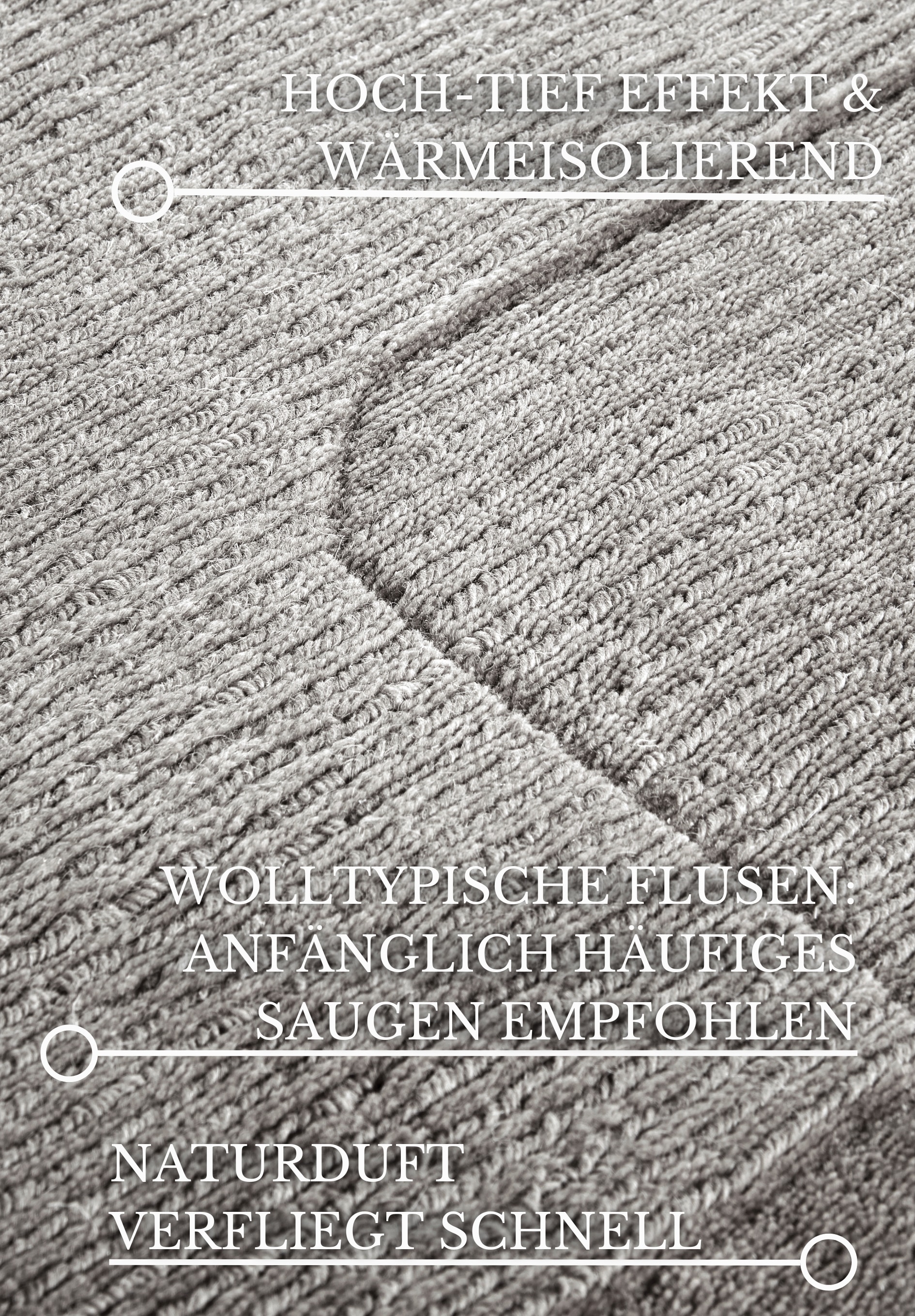 Villeroy & Boch Wollteppich »Charlotte«, rechteckig, 10 mm Höhe, Läufer, Handgewebt, Wolle, Natur, Läufer, Wohnzimmer, Geometrie