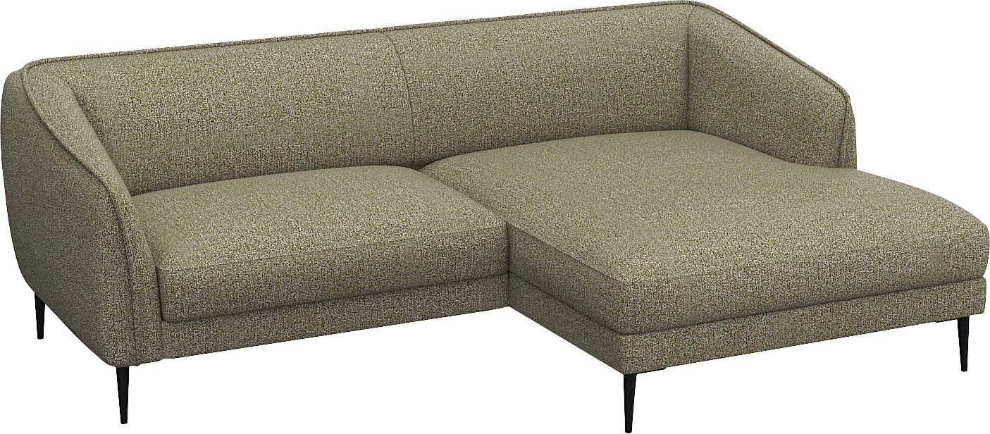 FLEXLUX Ecksofa "Belle Designsofa, bequem durch Kaltschaum im Sitz, L-Form" günstig online kaufen