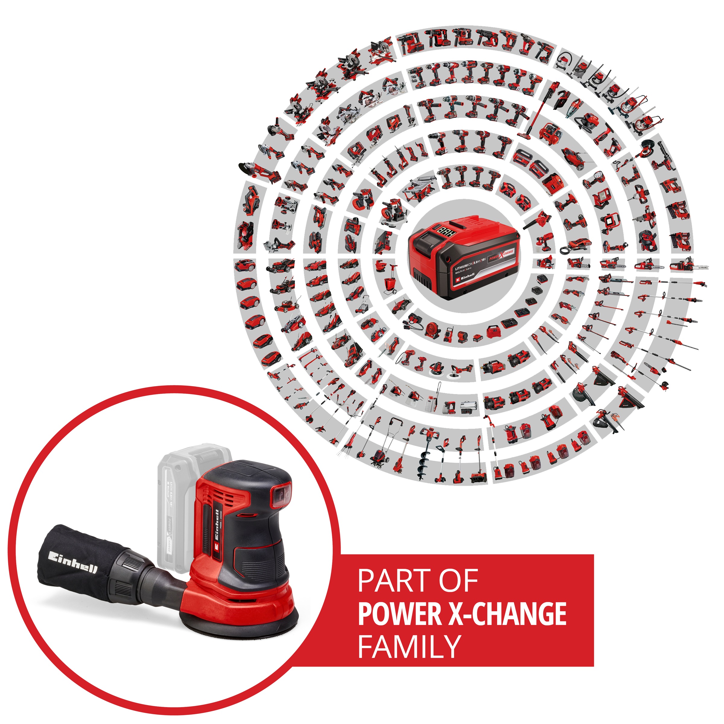 Einhell Exzenterschleifer »TE-RS 18 Li - Solo«, Power X-Change, ohne Akku und Ladegerät