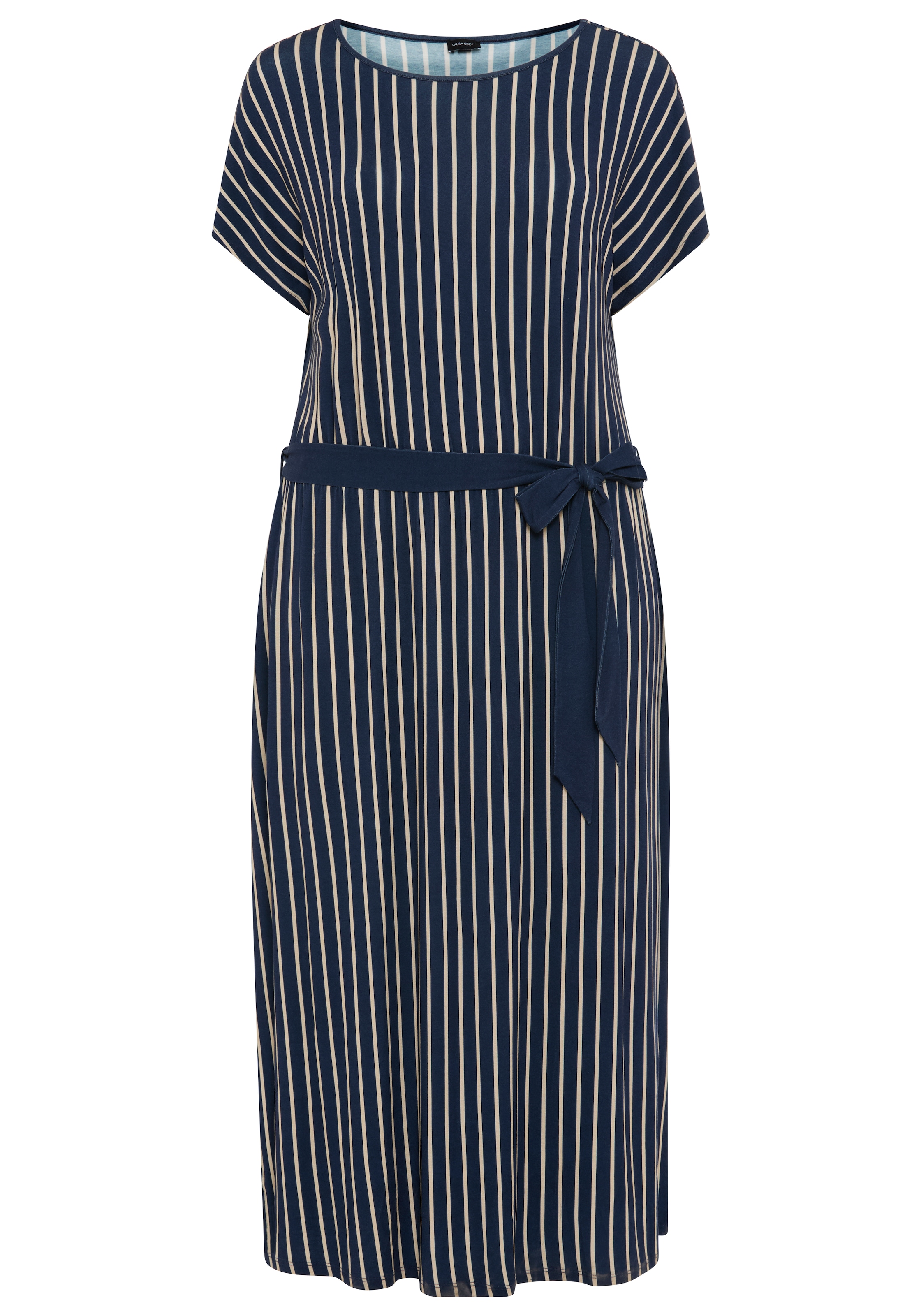 Laura Scott CURVE Maxikleid in modernem Streifen-Design