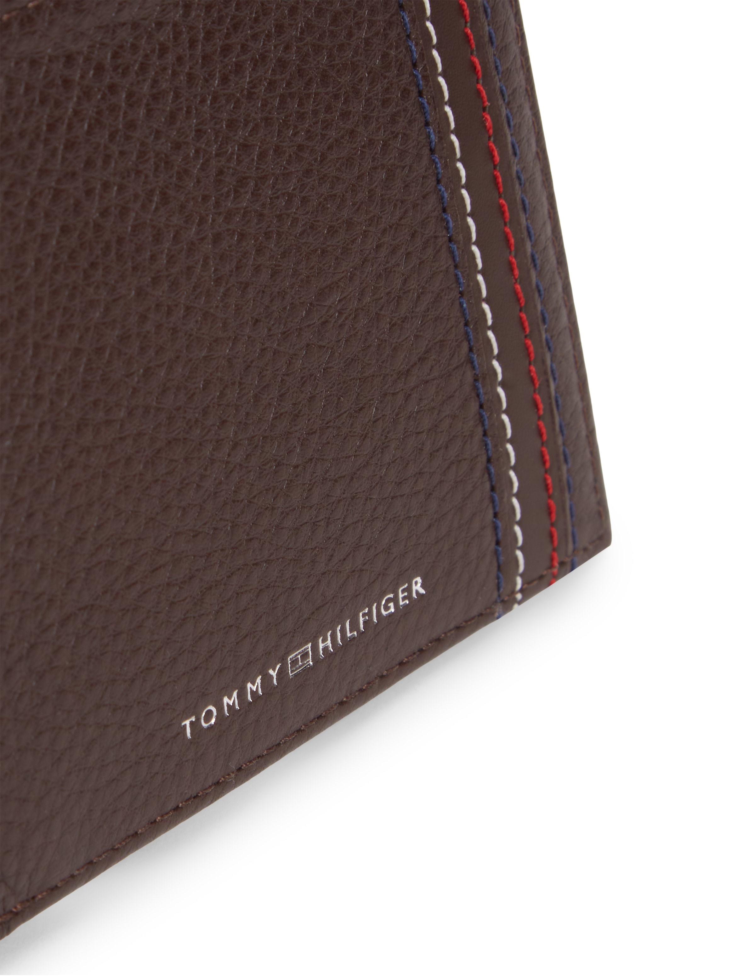 Tommy Hilfiger Geldbörse »TH CENTRAL CC & COIN« Herren Geldbeutel, Portemonnaie mit Logoschriftzug und Kontrastnaht