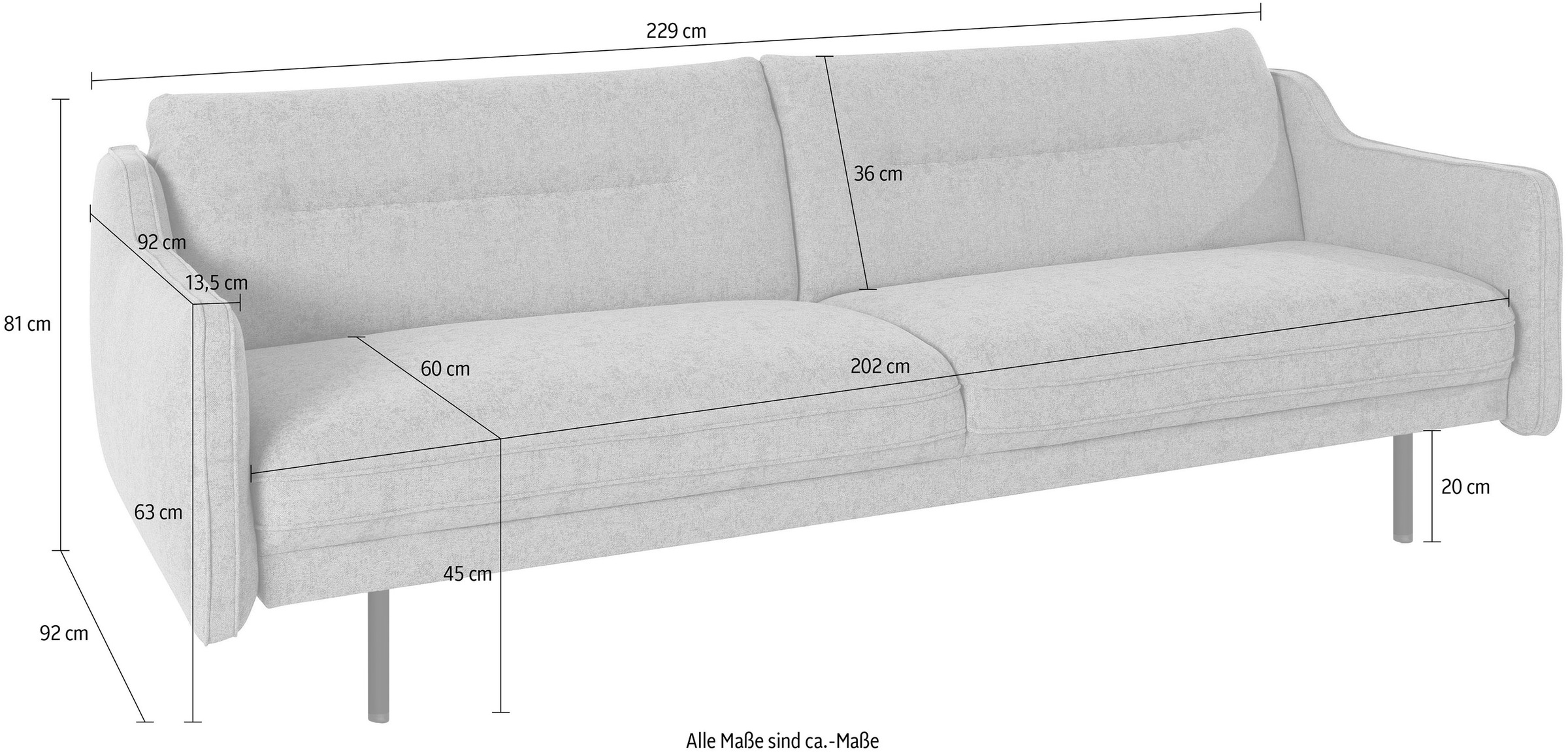 andas 2,5-Sitzer »Nordfyn«, edles Design in 3 Bezugsqualitäten, Design by Morten Georgsen