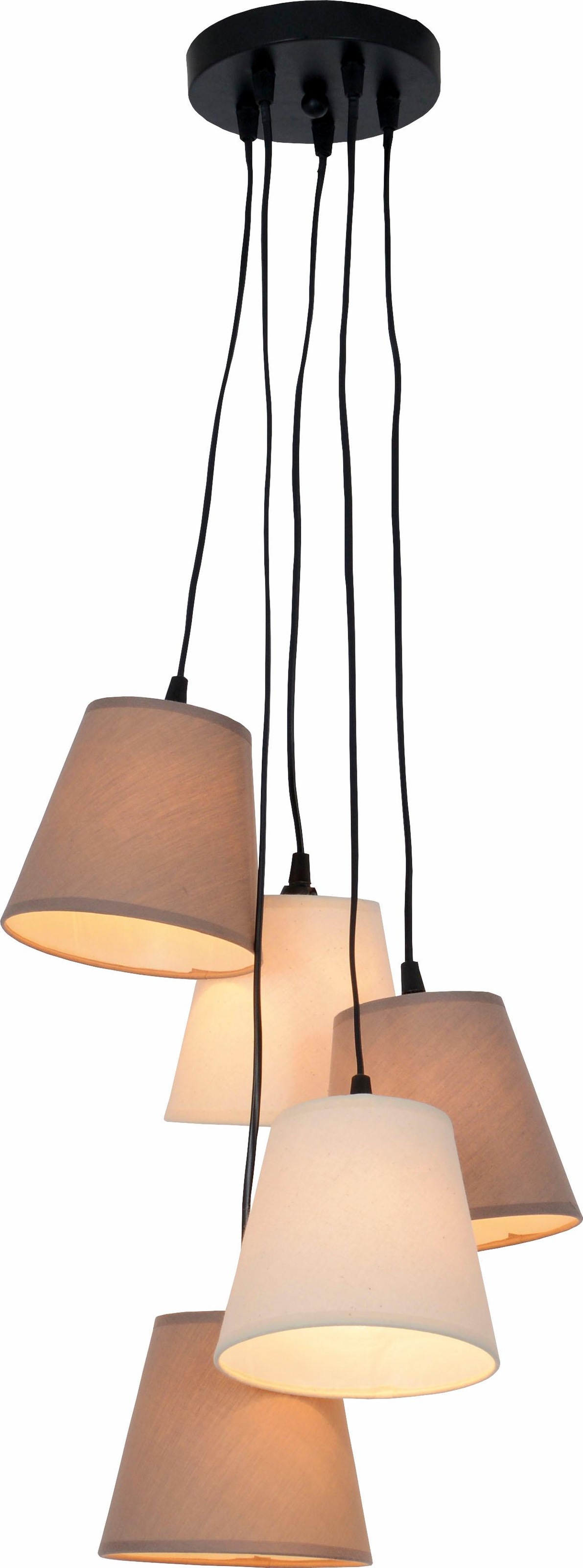 näve Pendelleuchte »Boho« E14 E14 max. 40W, Textil (Polyester/Cotton), beig günstig online kaufen