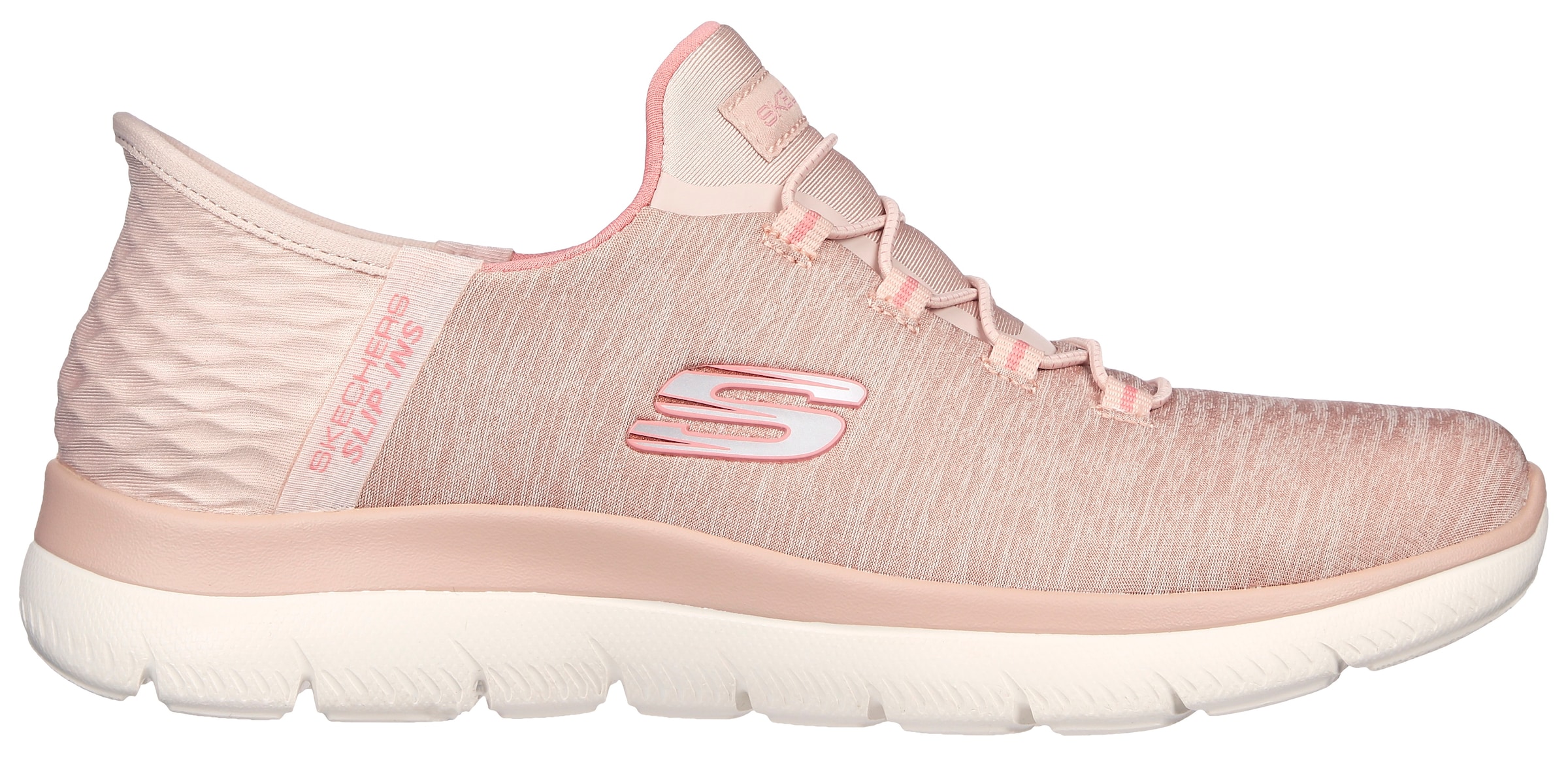 Skechers Slipper »SUMMITS DAZZLING HAZE«, Slip Ins Sneaker, Freizeitschuh mit dezenten Kontrastdetails