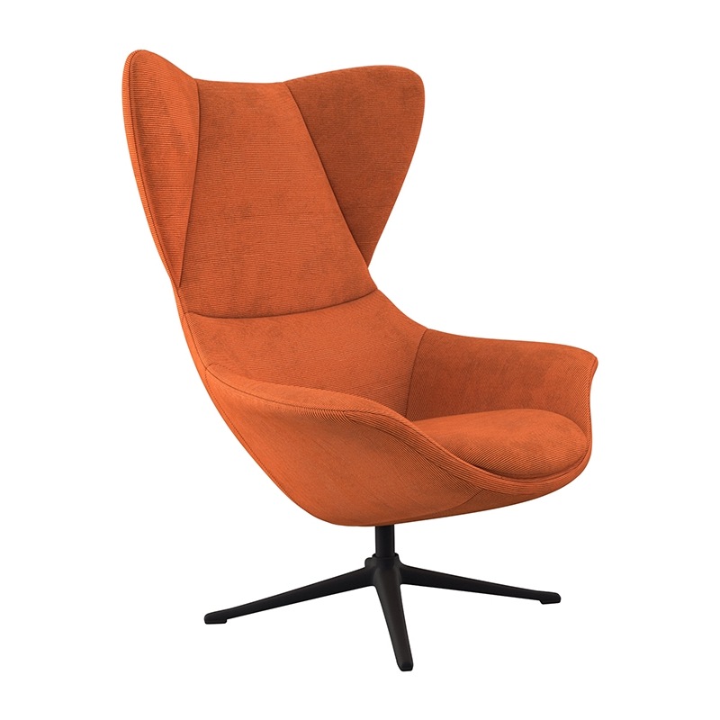 FLEXLUX Ohrensessel »Stilo Relaxsessel, TV-Sessel«, Solitär, Stil-Ikone, drehbar, Fuß schwarz
