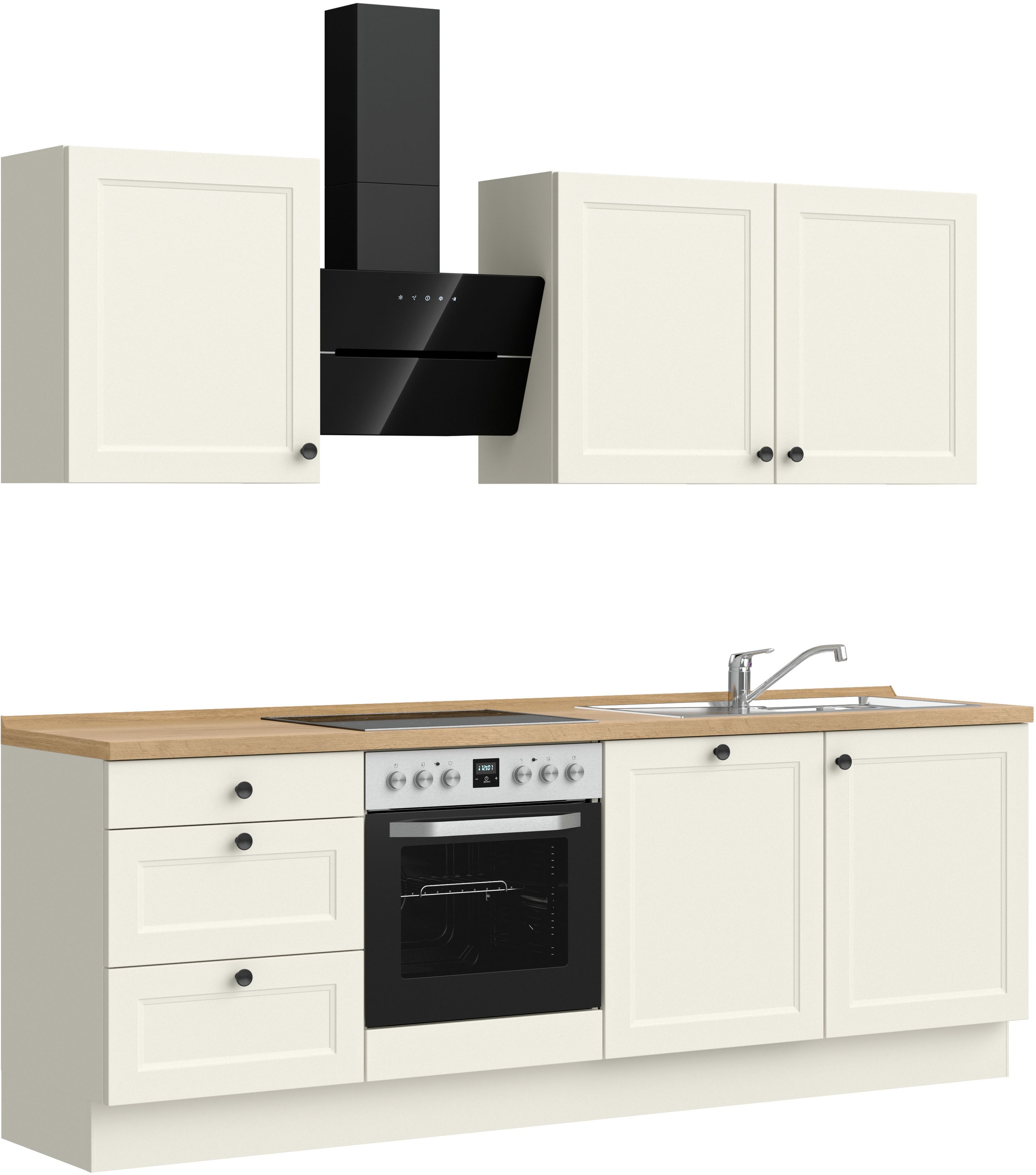 nobilia® Küchenzeile »"Cascada II"«, vormontiert, Breite 240 cm, Ausrichtung wählbar, wahlw. mit E-Geräten