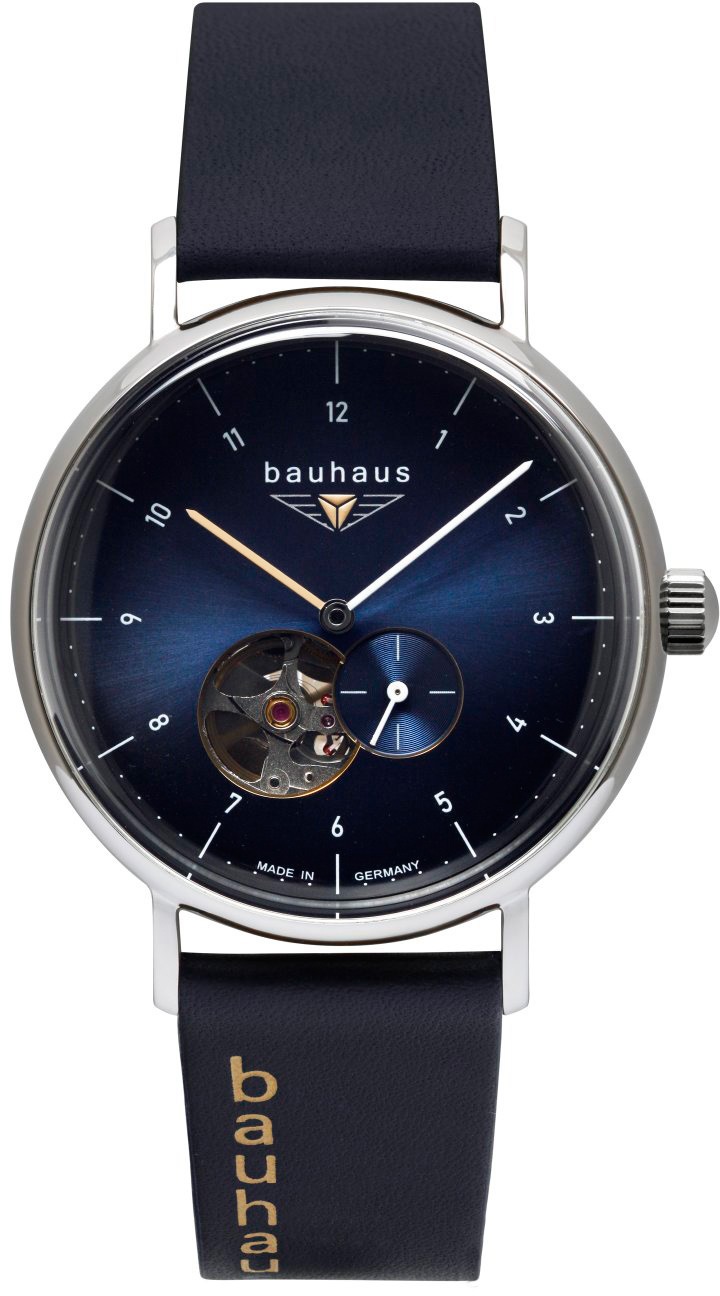 bauhaus Automatikuhr »Bauhaus Edition, Open Heart«, Armbanduhr, Herrenuhr, offene Unruh, Made in Germany