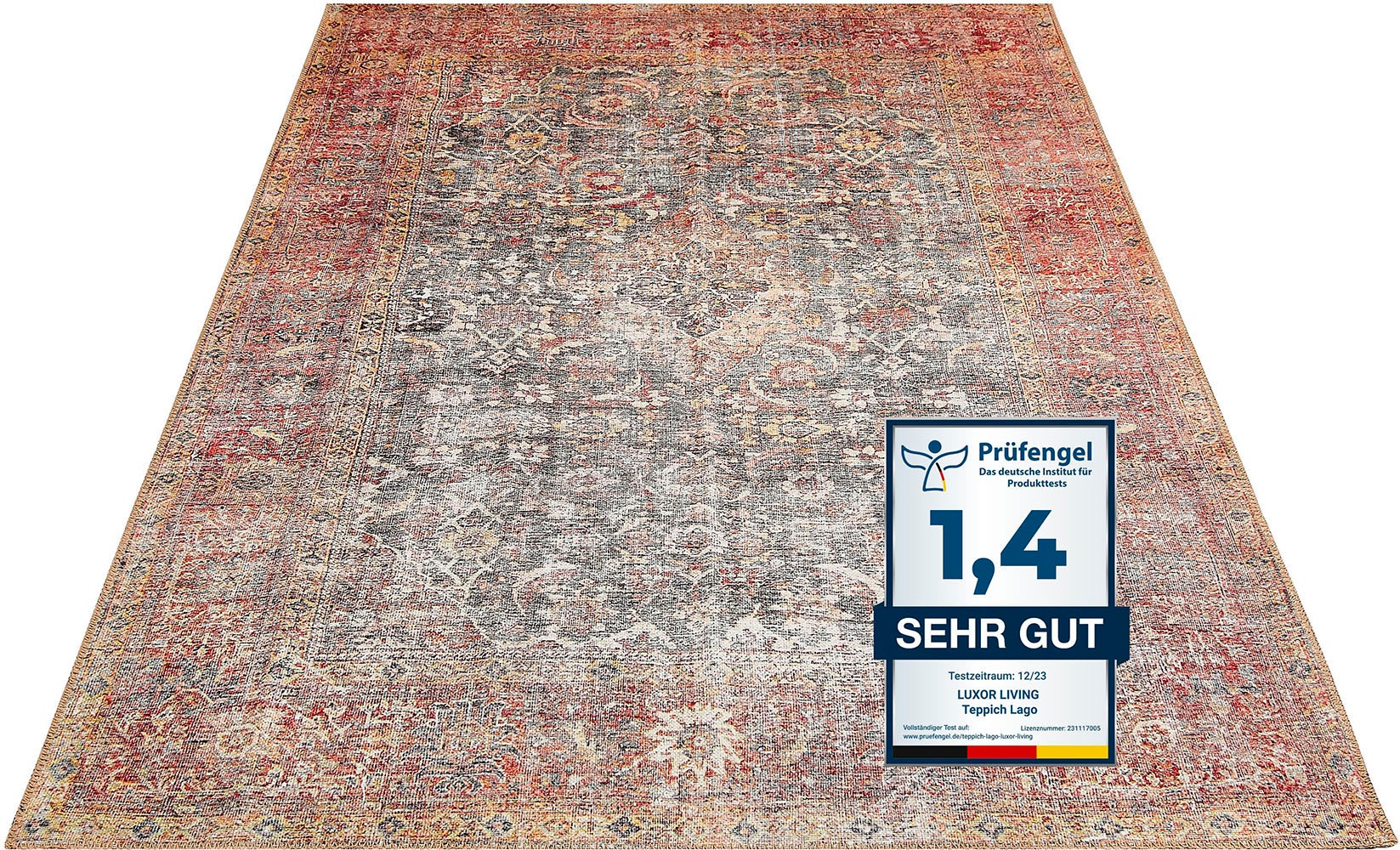 LUXOR living Teppich »Lago«, rechteckig, 6 mm Höhe, faltbarer Teppich, modernes Design, waschbar, In- und Outdoor geeignet