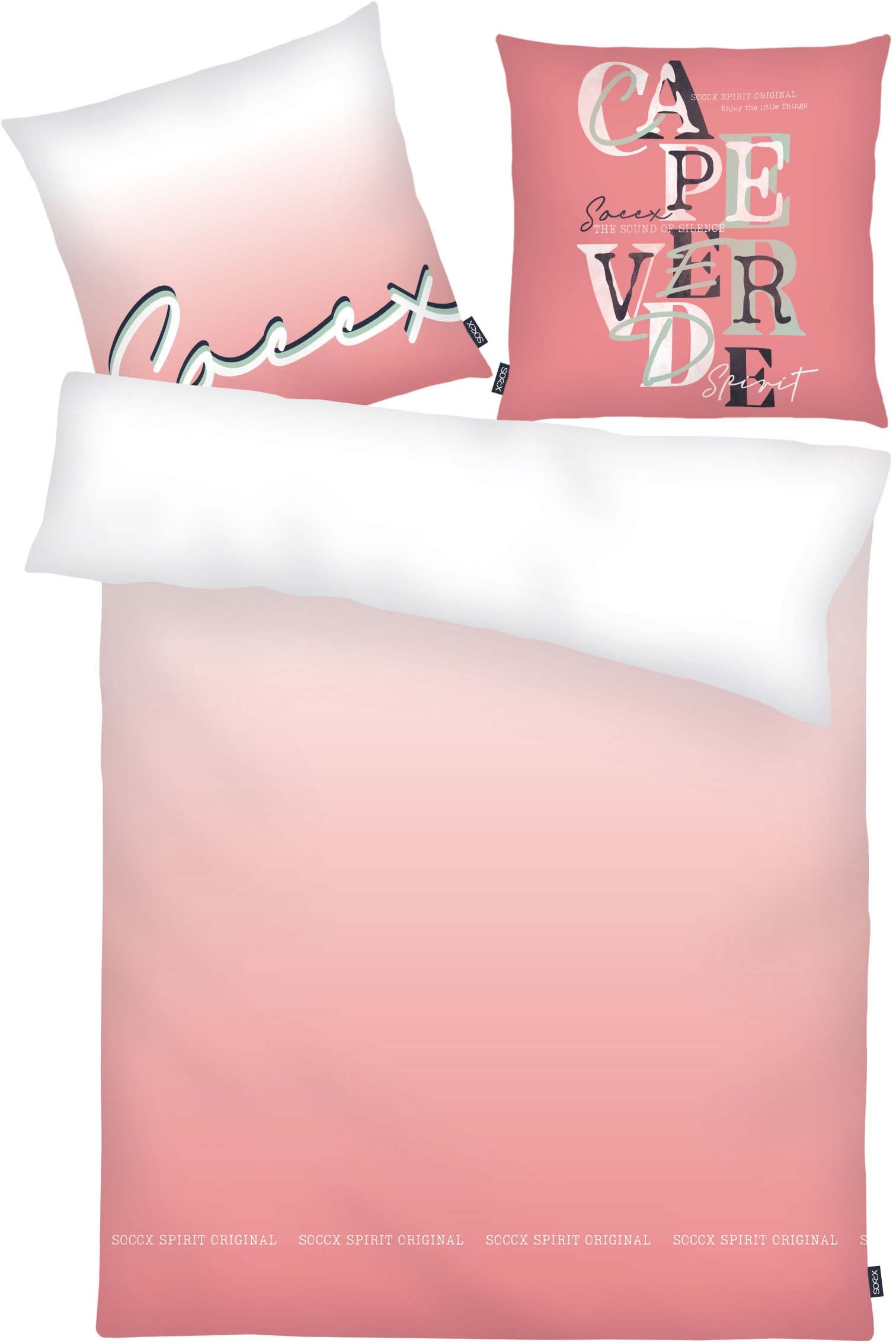 SOCCX Wendebettwäsche »Coral Gradient« 2 gewebtes Label