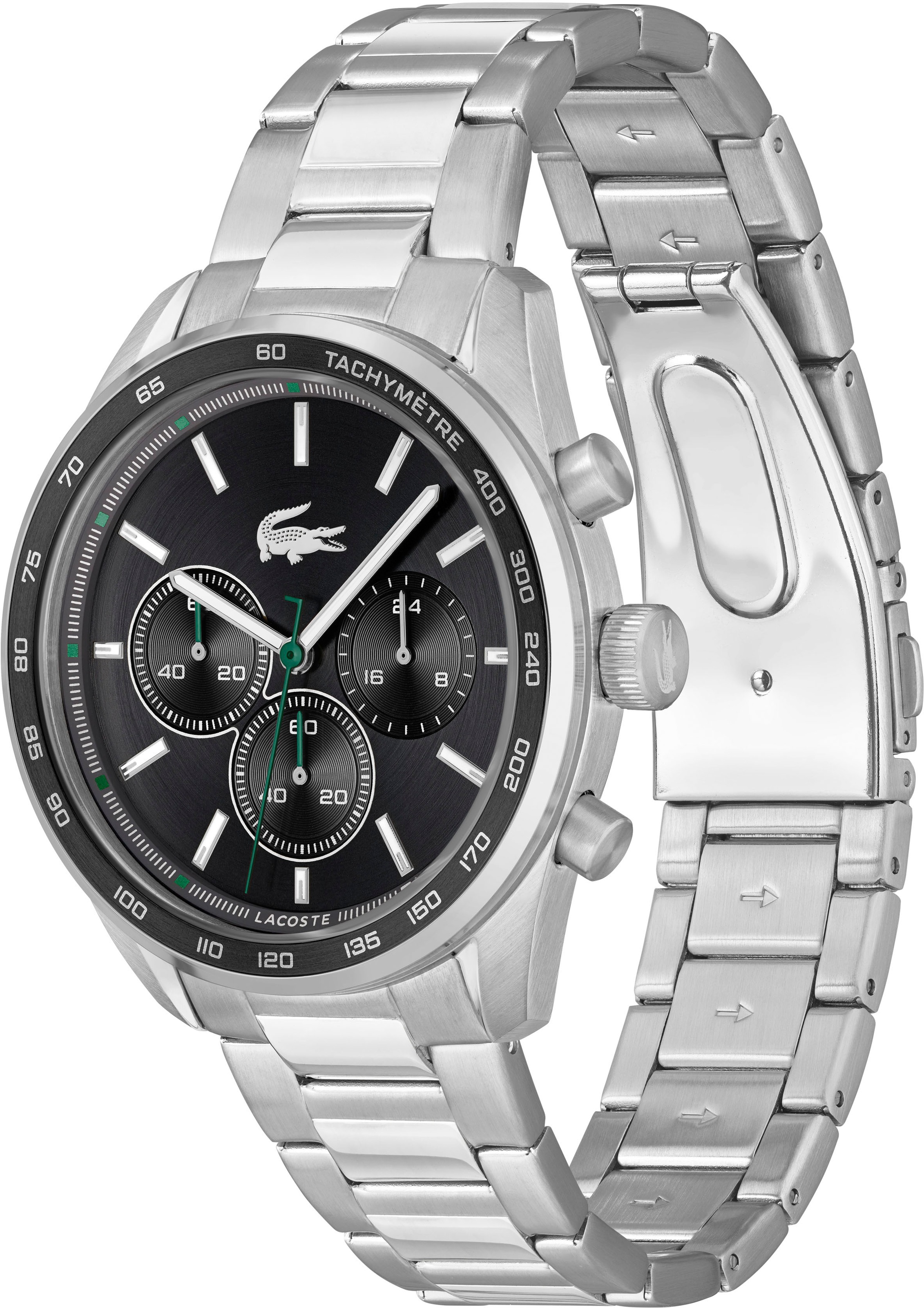 Lacoste Chronograph »VANCOUVER«, Quarzuhr, Armbanduhr, Herrenuhr, Stoppfunktion, Edelstahlarmband