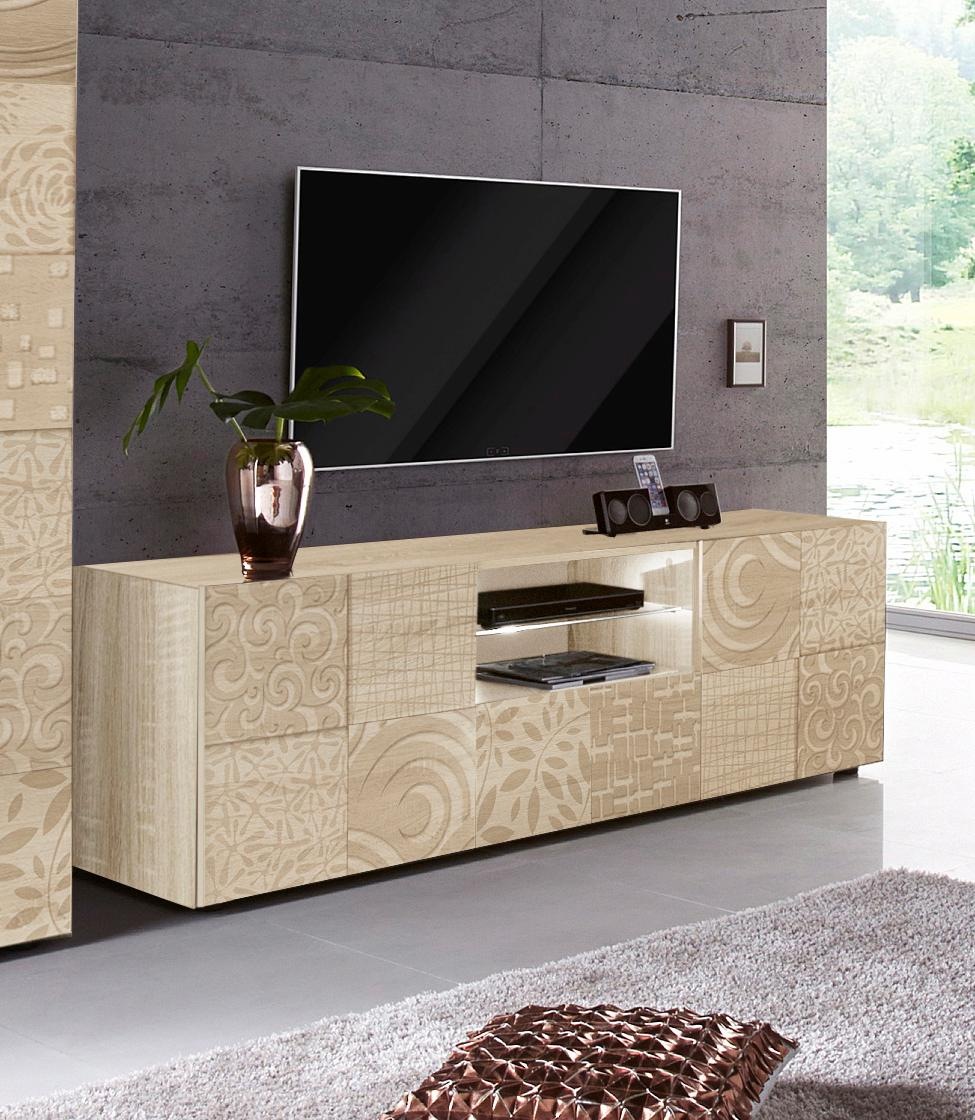 INOSIGN Lowboard »Miro«, Breite 181 cm mit dekorativem Siebdruck