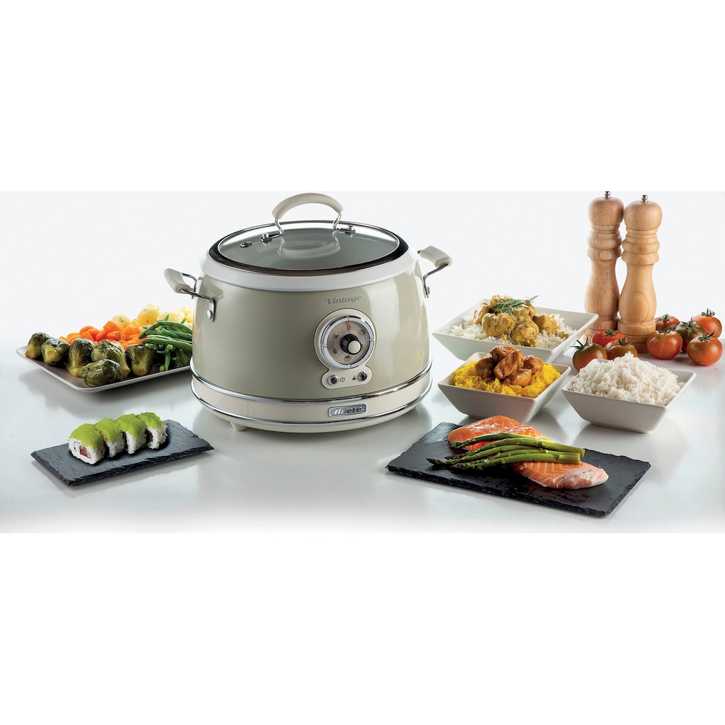 Ariete Multikocher »2904CR«, Slowcooker/Reiskocher/Dampfgarer Vintage, 3 L