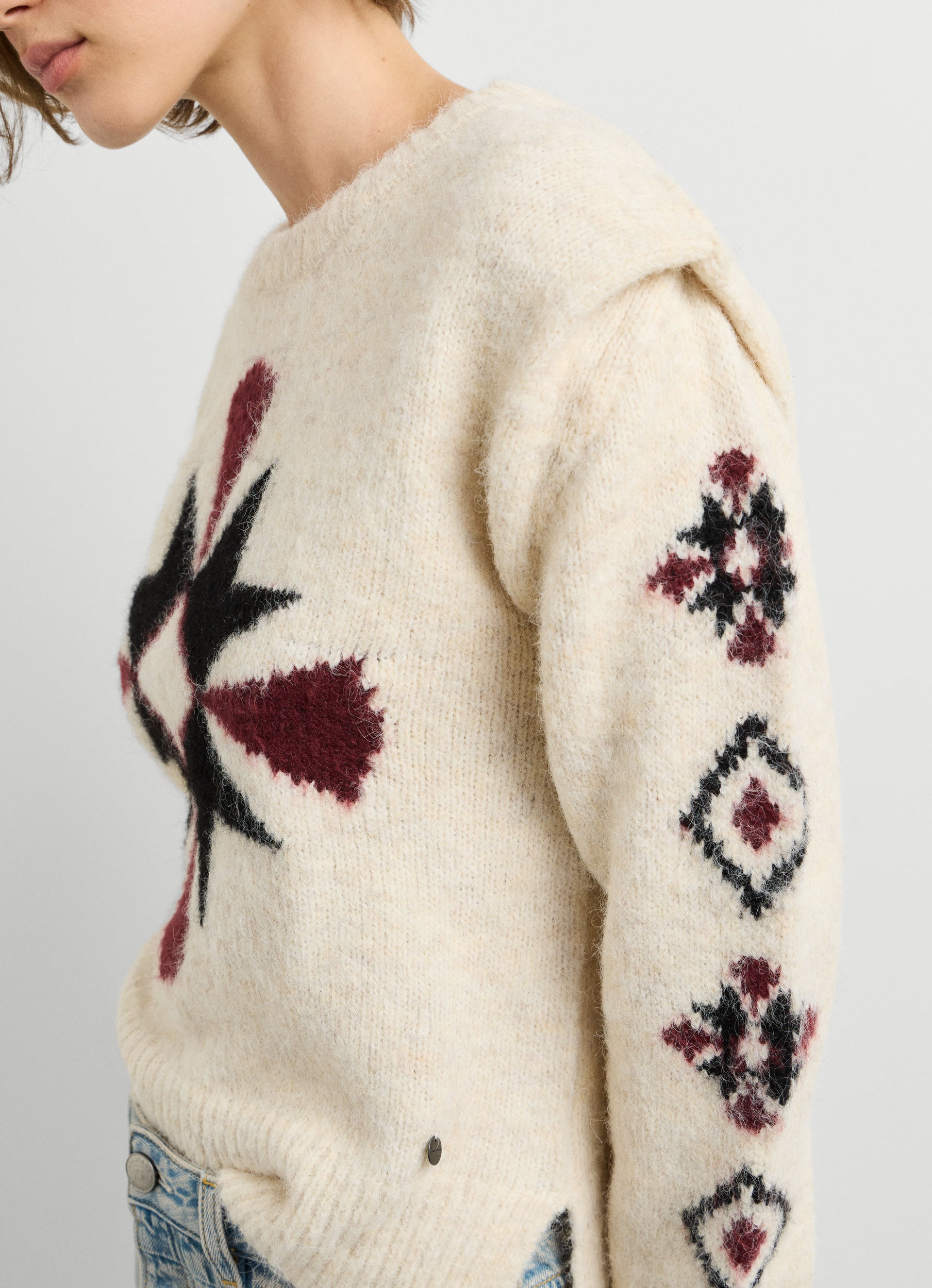 Pepe Jeans Strickpullover »AUDREY« mit betonter Schulterpartie, Rundhals