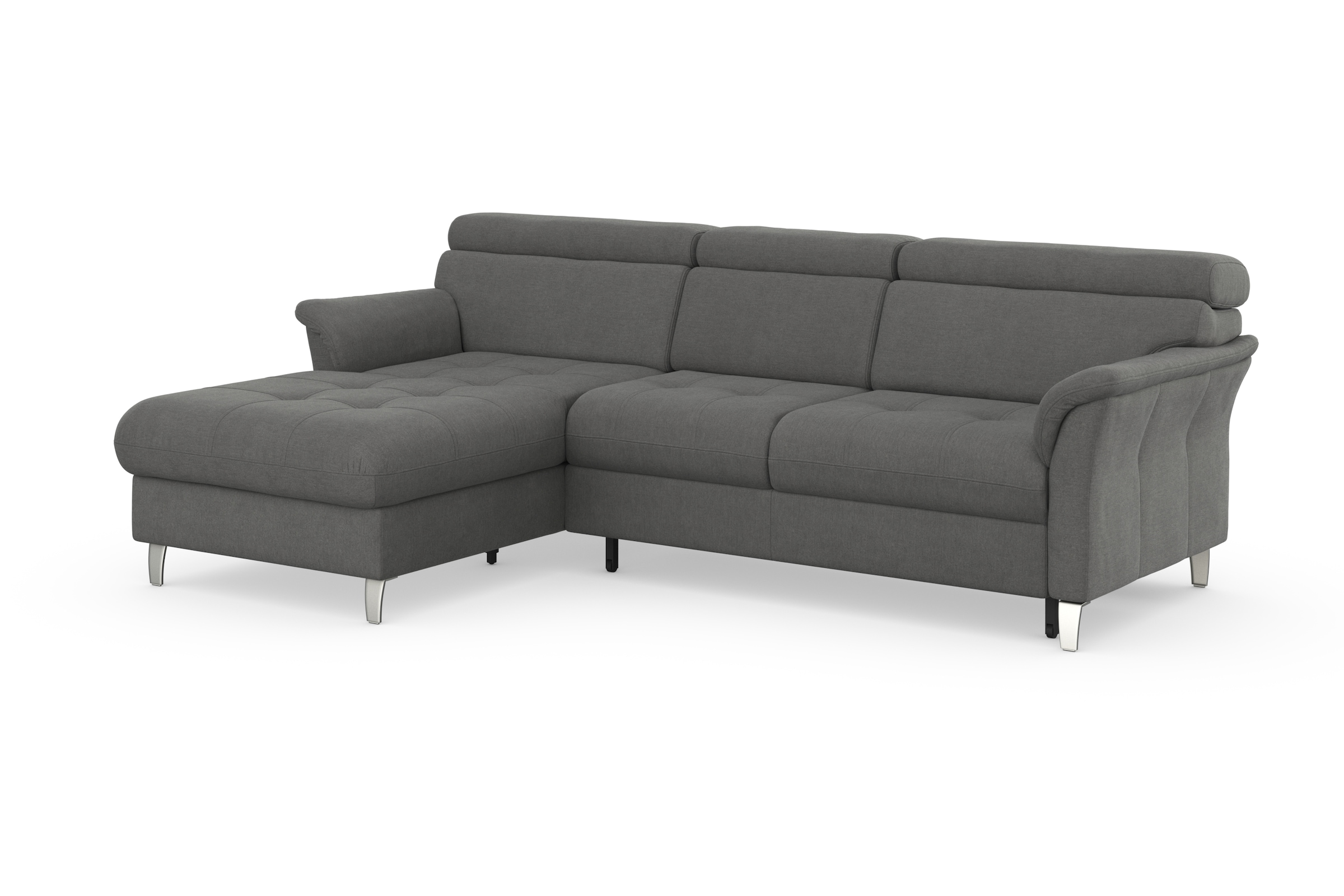 sit&more Ecksofa »Marano L-Form«, inklusive Kopfteilverstellung, wahlweise mit Bettfunktion, Bettkasten