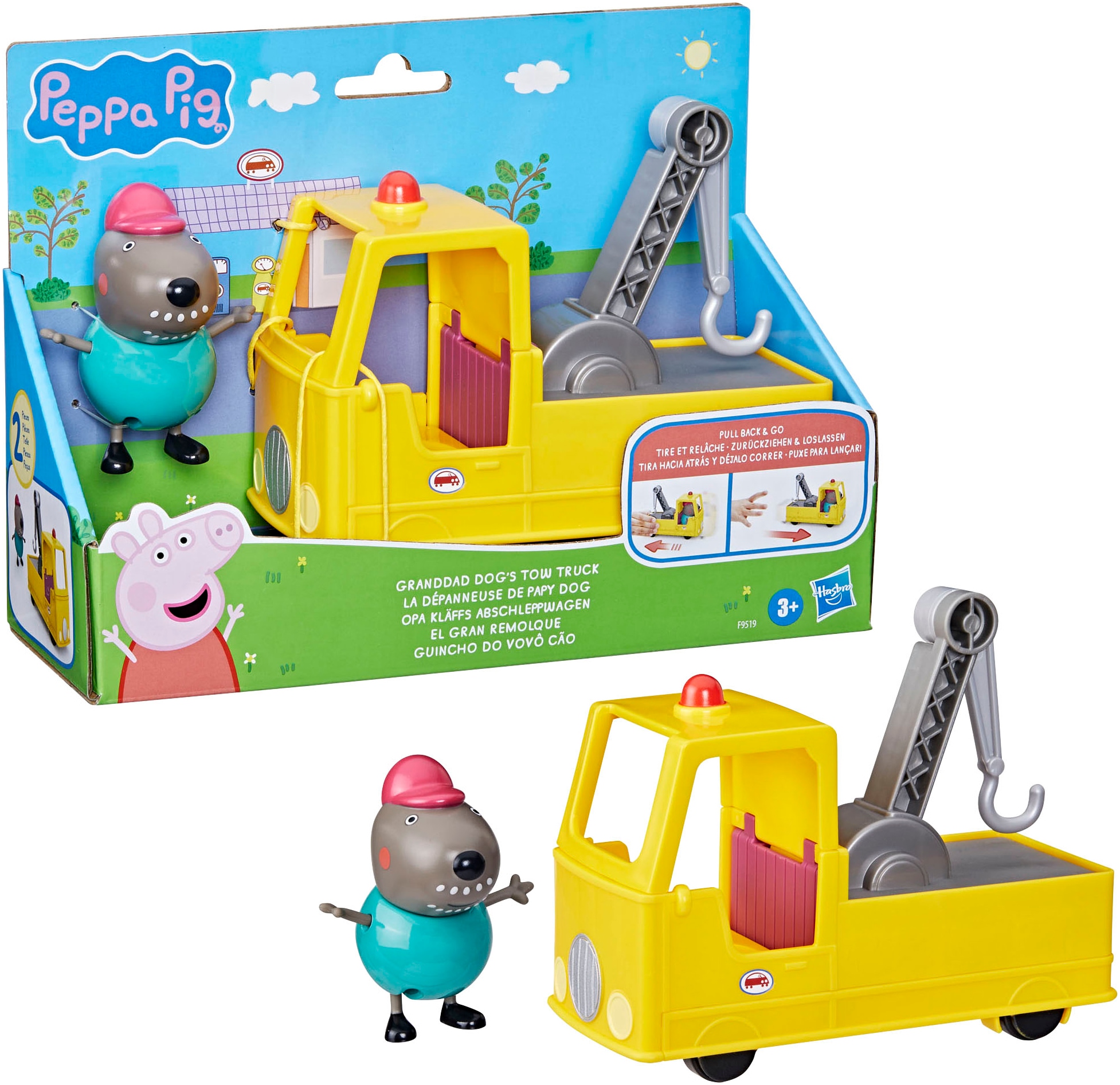 Hasbro Spielzeug-LKW »Peppa Pig, Opa Kläffs Abschleppwagen«, inklusive Figur