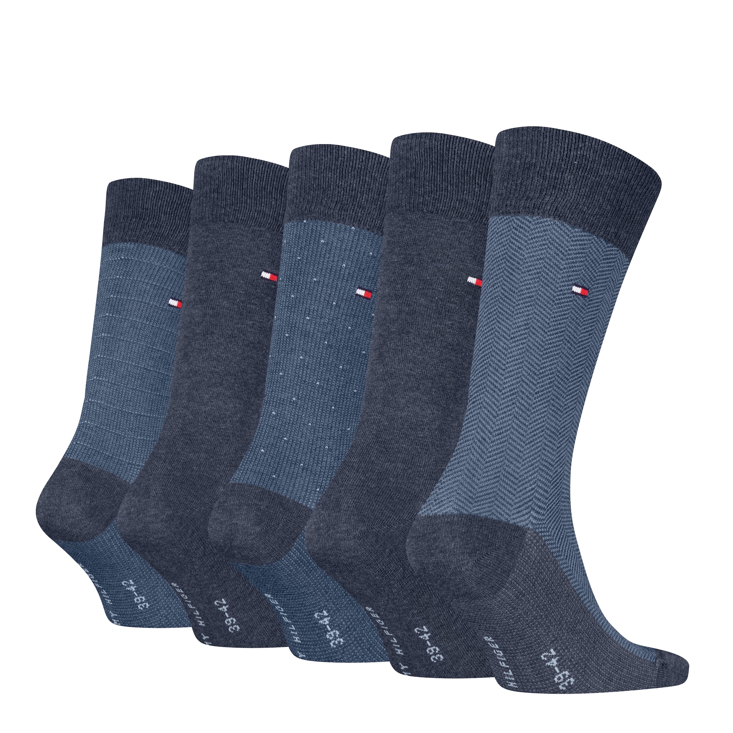 Tommy Hilfiger Socken »TH MEN SOCK 5P GIFTBOX HERRINGBONE DOT« 5er Pack, 