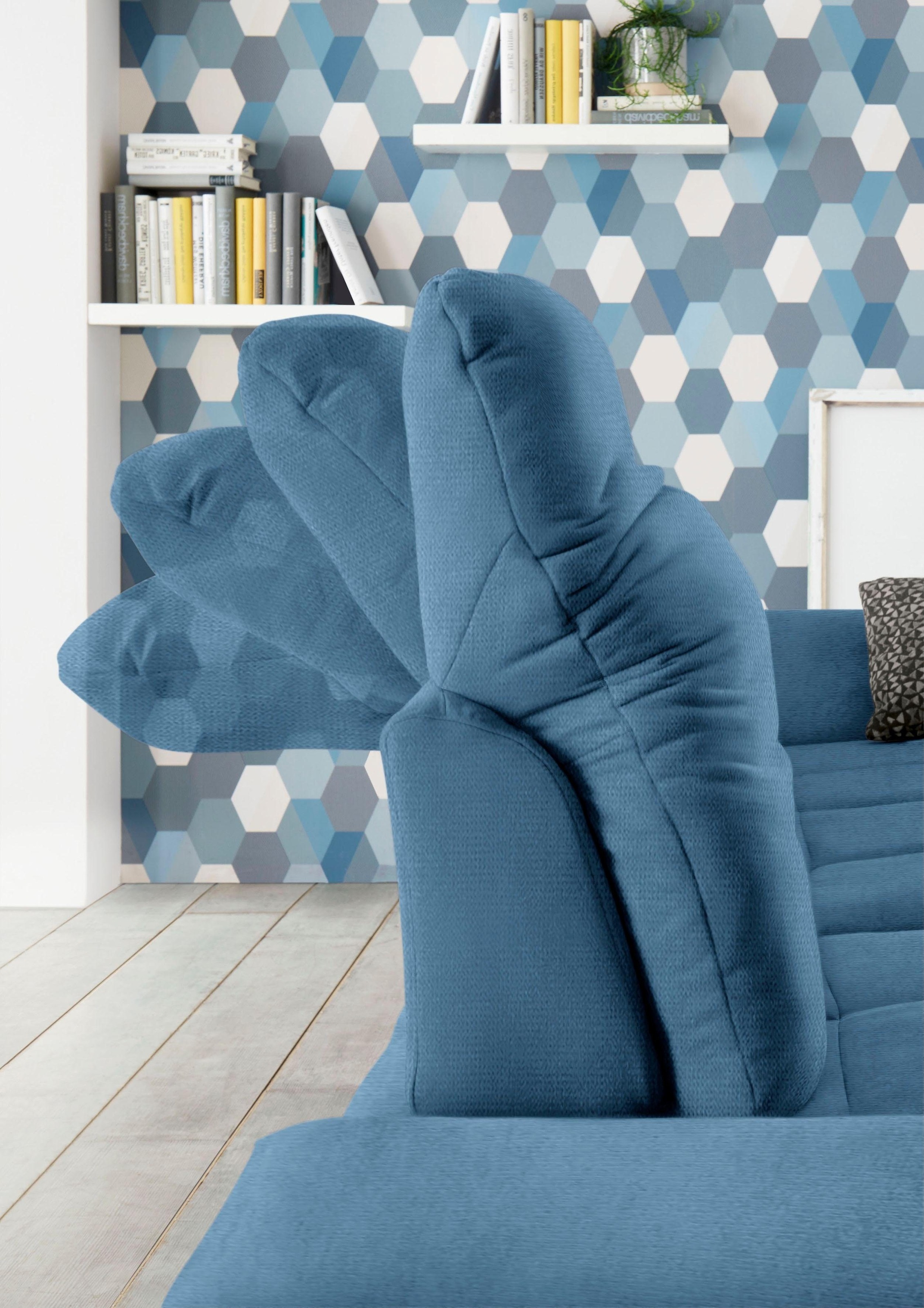 set one by Musterring Ecksofa »SO4100 V«, mit verstellbaren Kopfteilen, wah günstig online kaufen