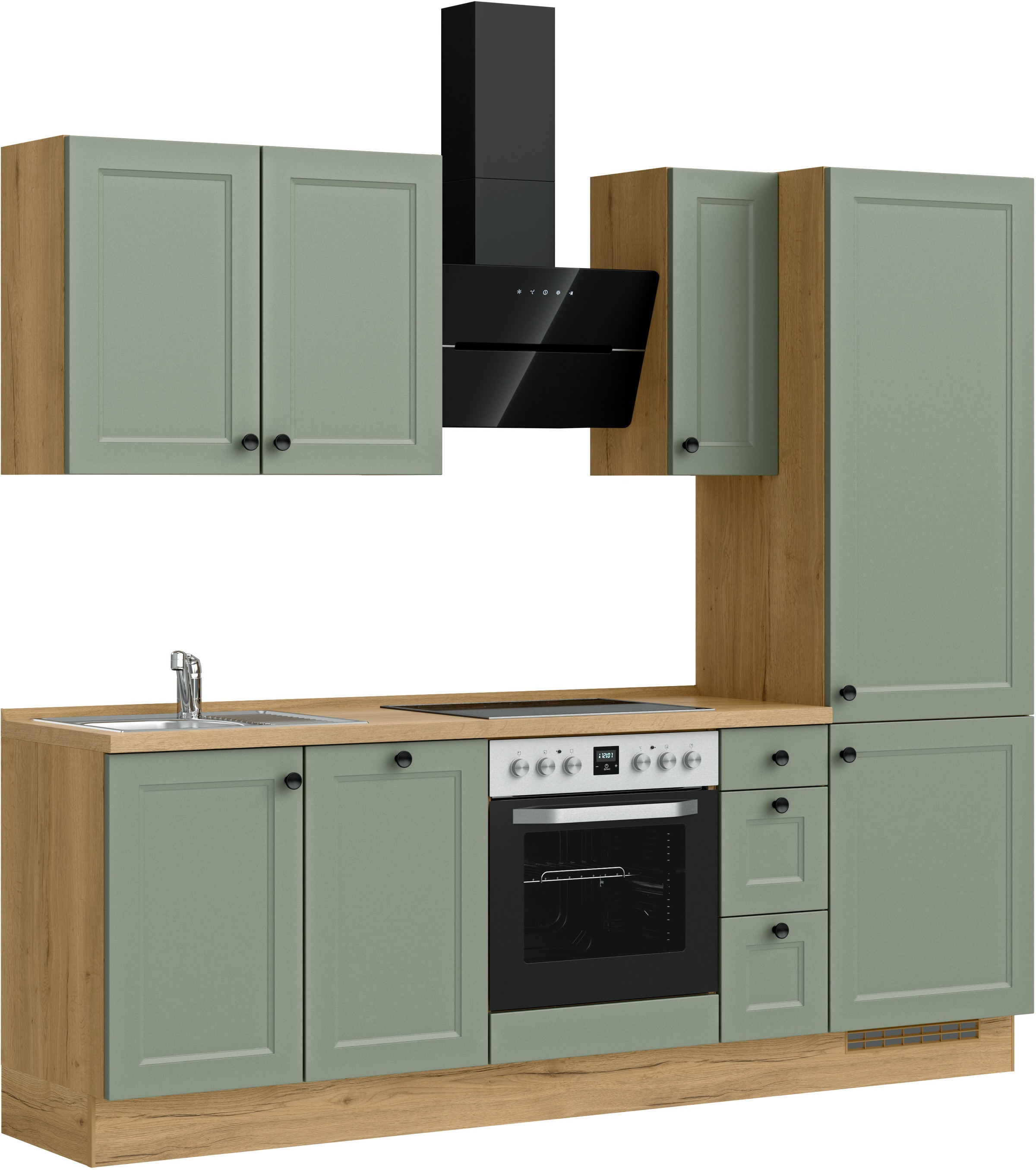 nobilia® Küchenzeile »"Cascada II"«, vormontiert, Breite 240 cm, Ausrichtun günstig online kaufen