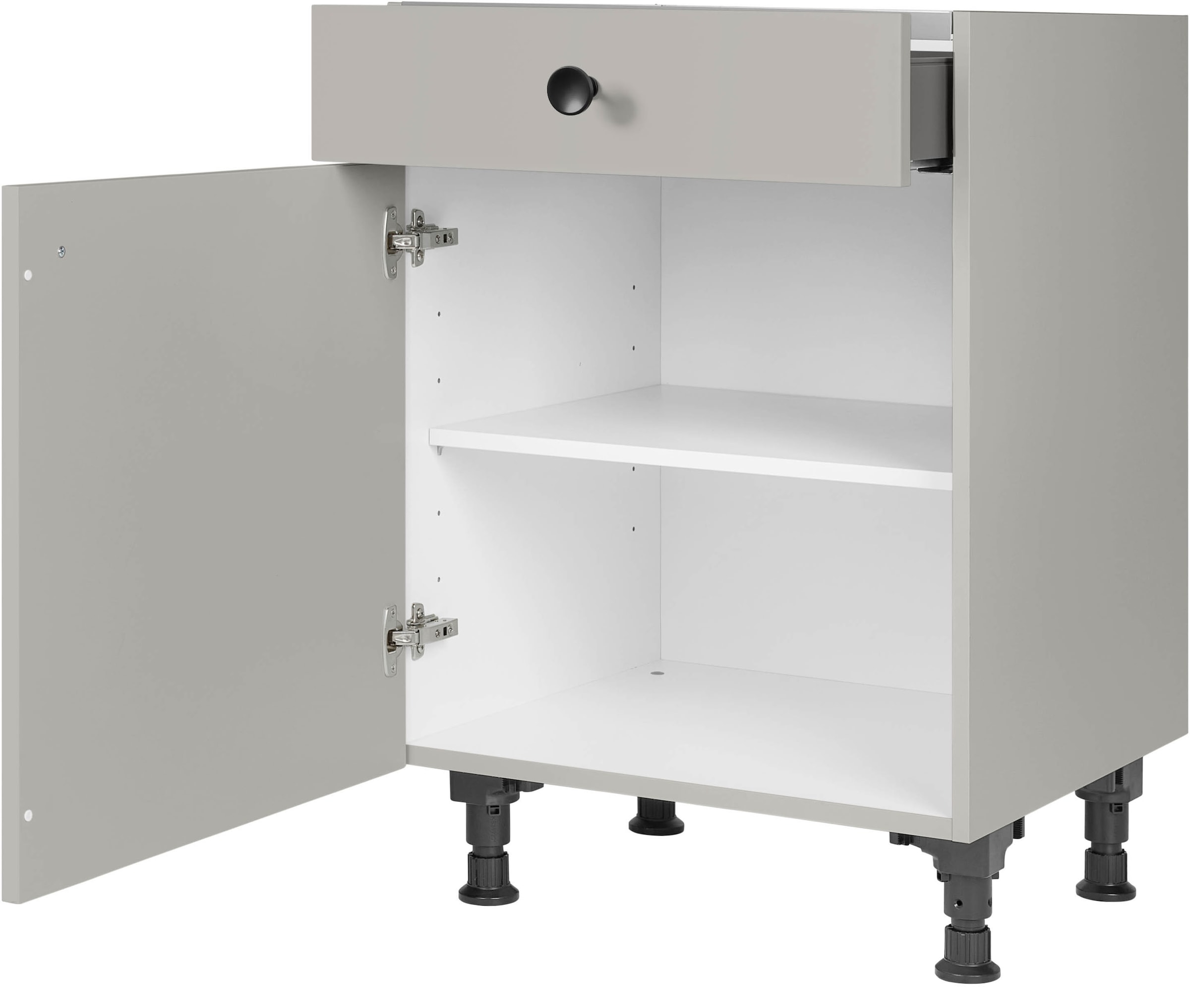 nobilia® Kochfeldumbauschrank »"Cascada", mit Schukasten und Tür, Ausrichtung wählbar«, vormontiert, Breite 60 cm