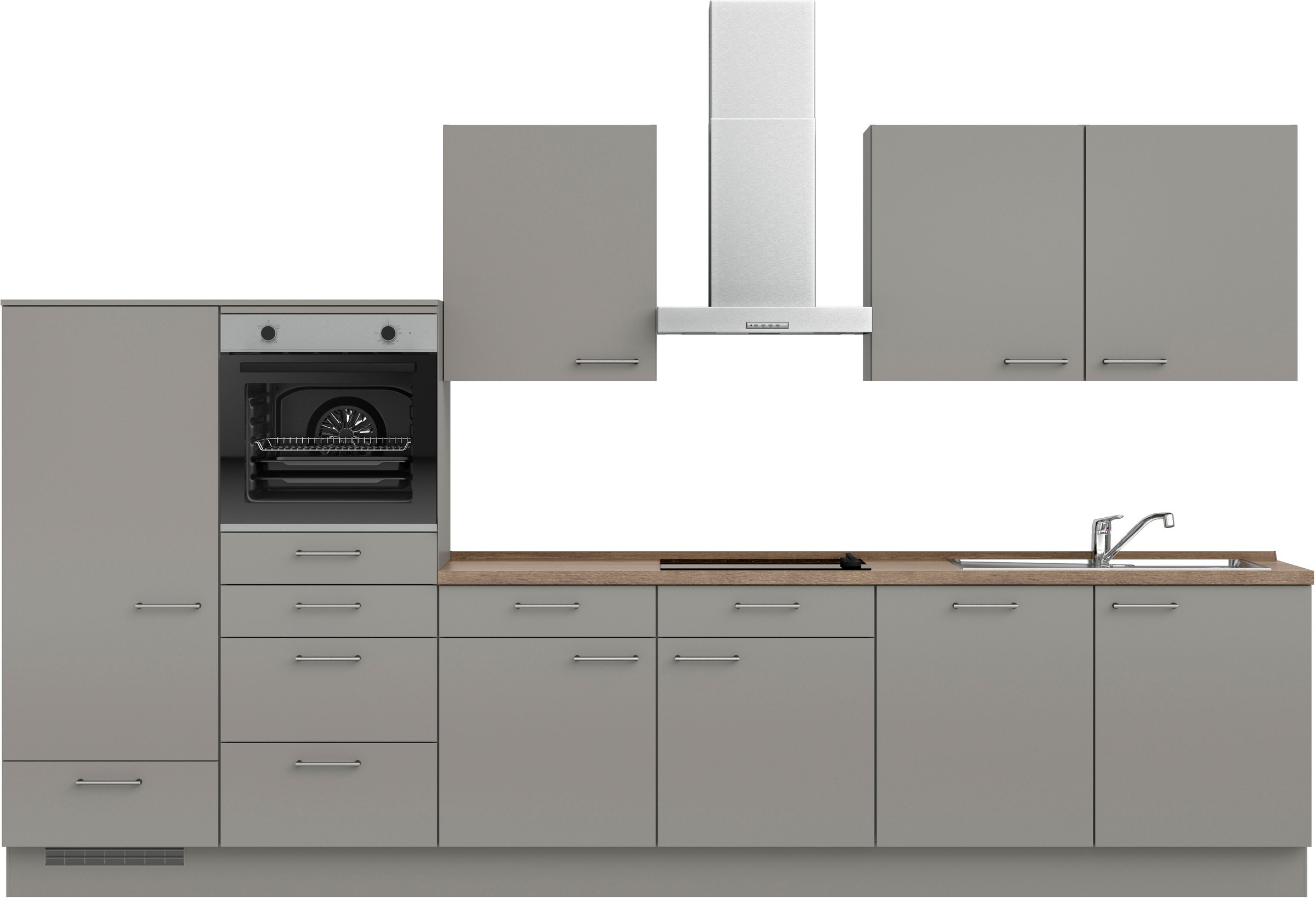 nobilia® Küchenzeile »"Laser I", Ausrichtung wählbar, Breite 360 cm« vormon günstig online kaufen