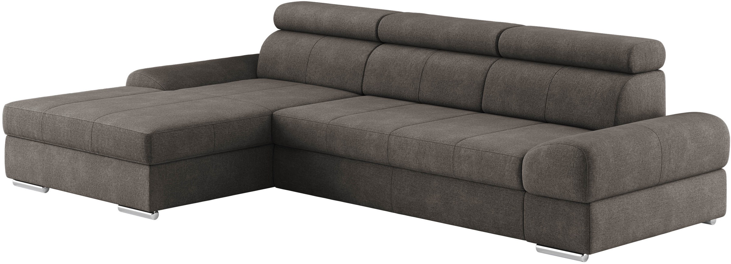 sit&more Ecksofa »Broadway L-Form«, inklusive Kopfteilverstellung, wahlweise mit Bettfunktion