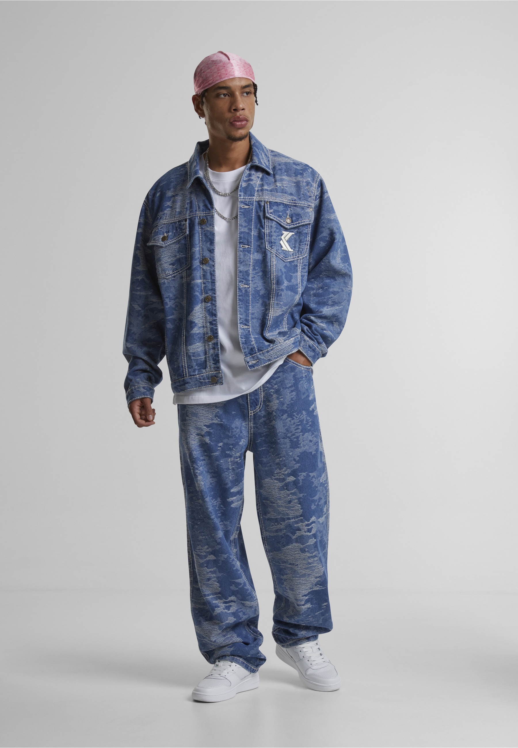 Karl Kani Stoffhose »Karl Kani OG K Distress Camo Five Pocket Denim«