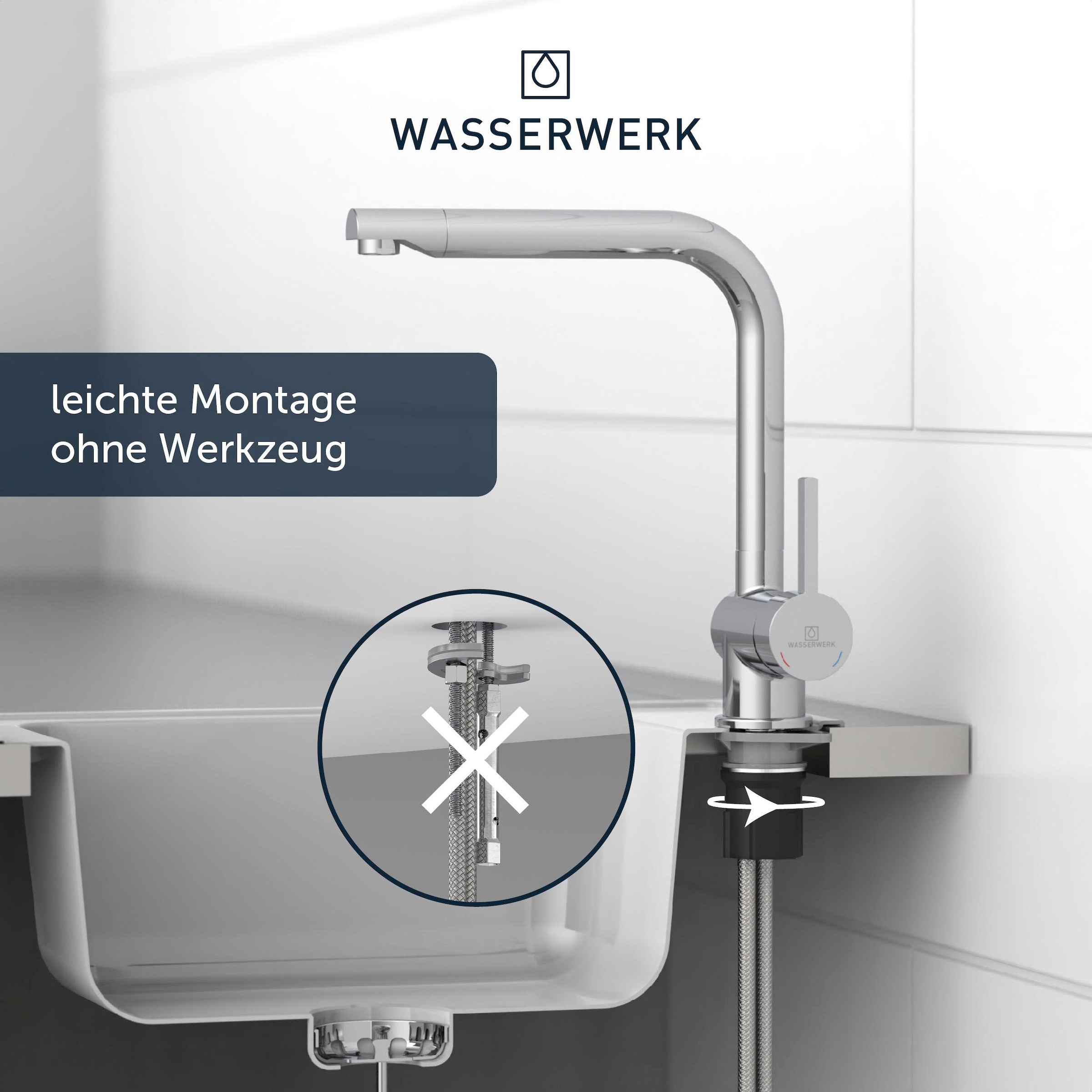 WASSERWERK Spültischarmatur »WK 4, Wasserhahn, Küche, Einhebelmischer«