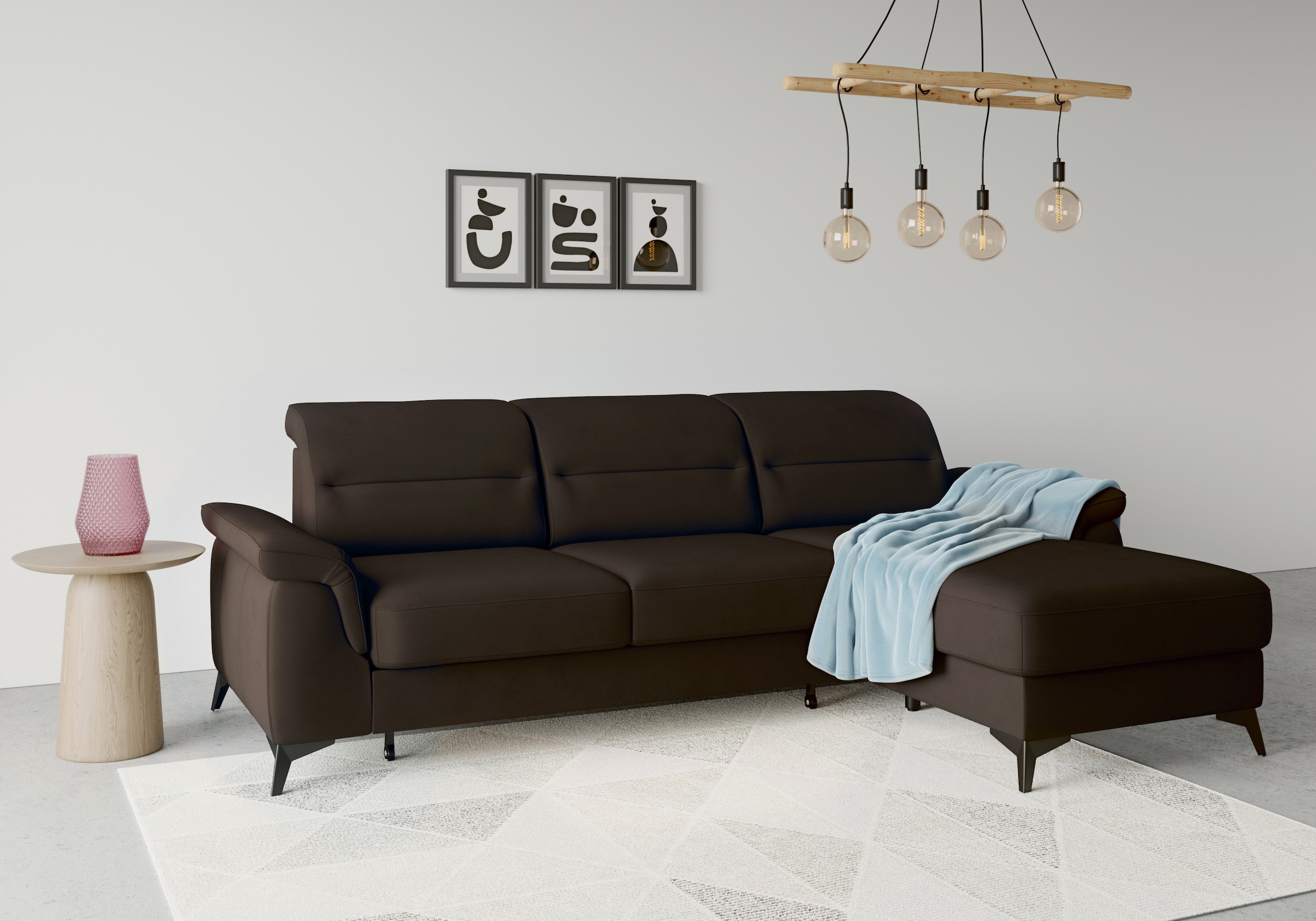 sit&more Ecksofa »Sinatra L-Form« mit Recamiere, optional mit Kopfteilverst günstig online kaufen