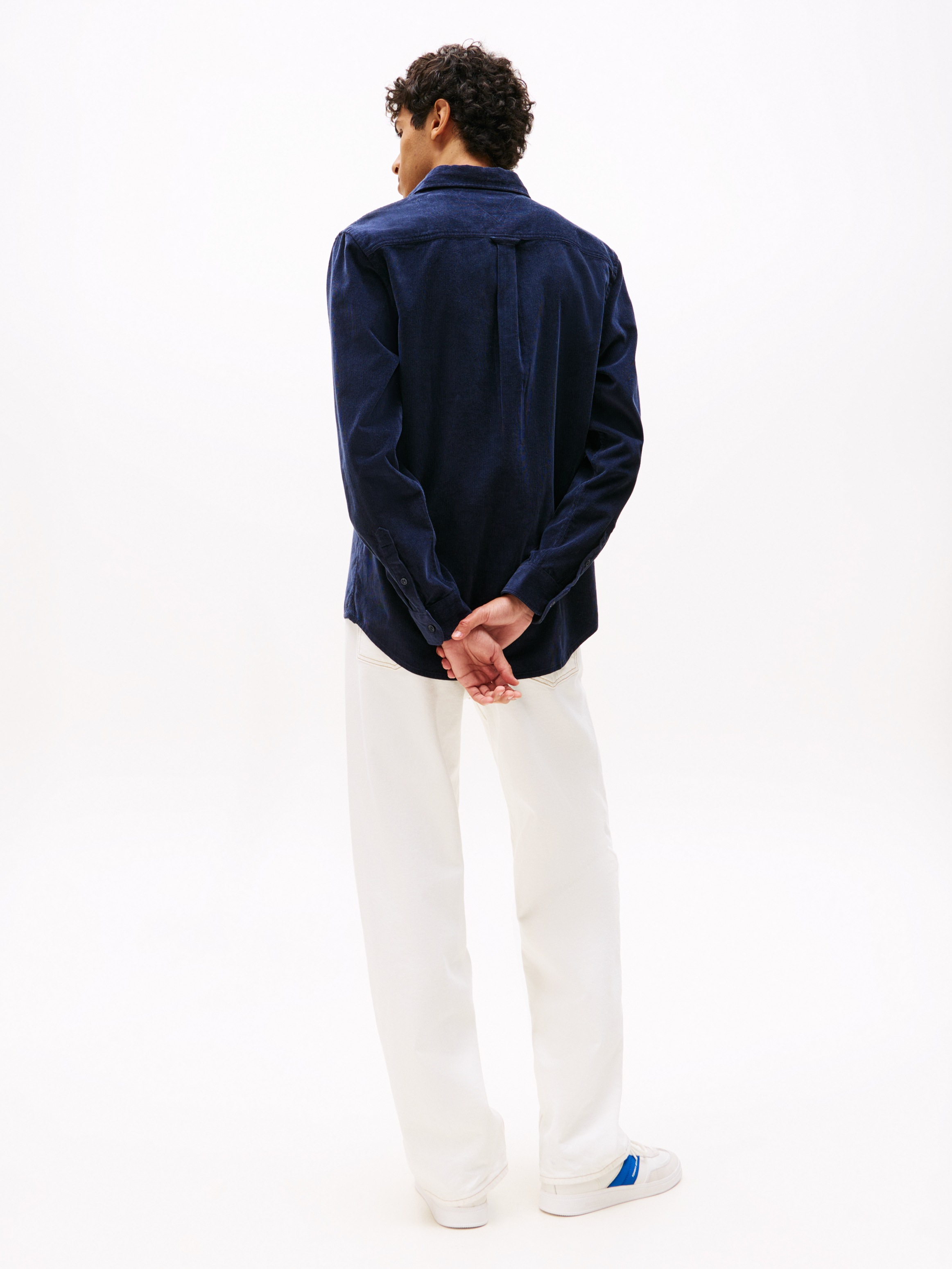 Tommy Jeans Langarmhemd »TJM BABY CORD SHIRT EXT« Cordhemd Regular Fit, Button-down-Kragen