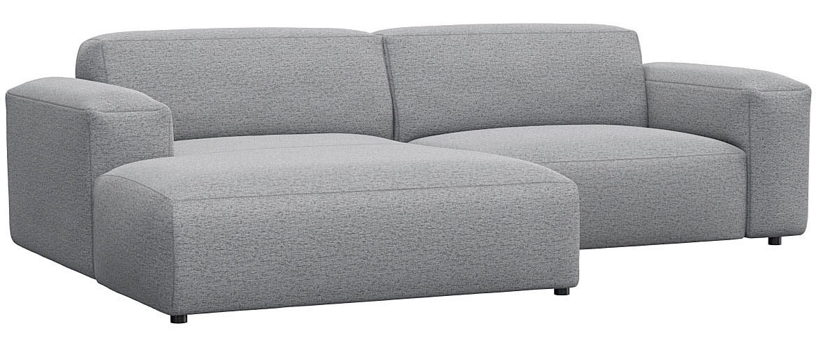 FLEXLUX Ecksofa »Lucera Chaislongue rechts oder links, L-Form, bequem«, modern & anschmiegsam, Kaltschaum, Stahl-Wellenunterfederung