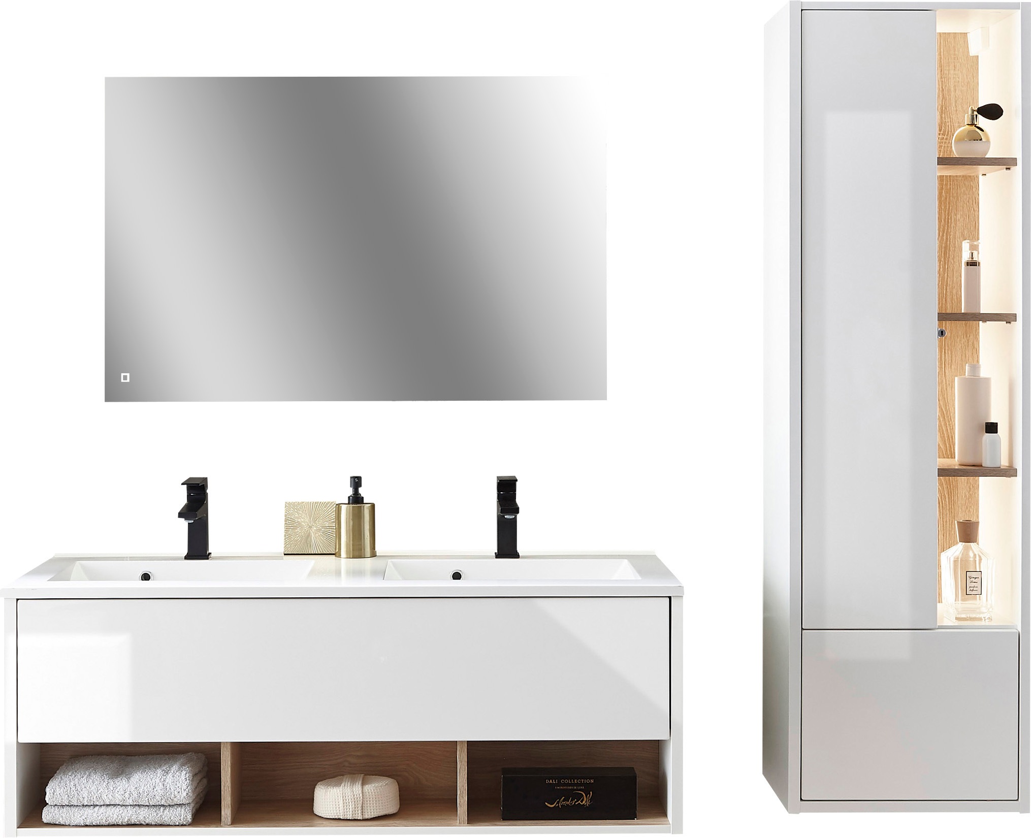 PLACES OF STYLE Badmöbel-Set »Studio Line, Bad im modernen Design, 3-teilig günstig online kaufen