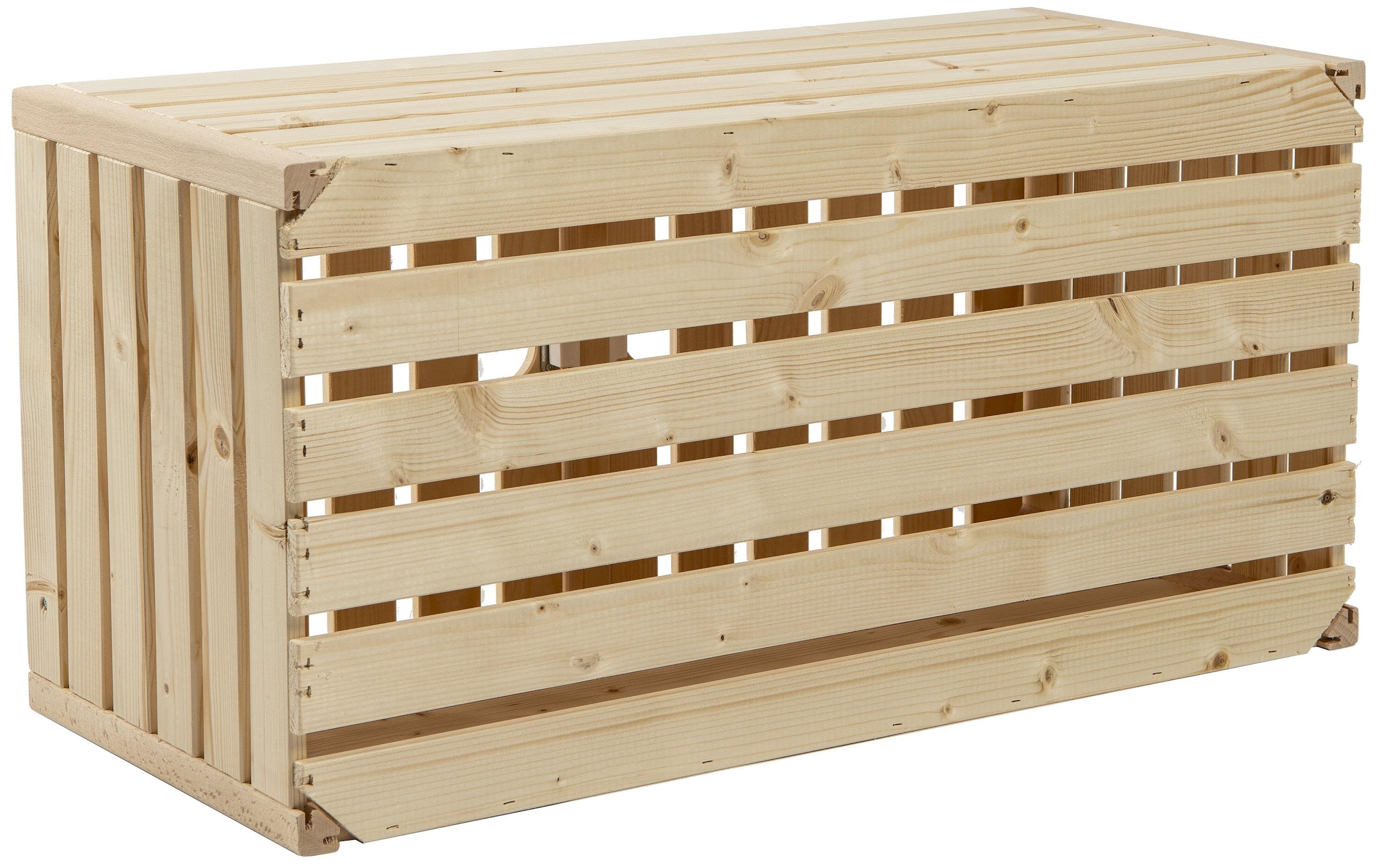 Holz Zollhaus Regal »Holzharasse A 70 x 35 cm, mit Tür schweizer Holz«