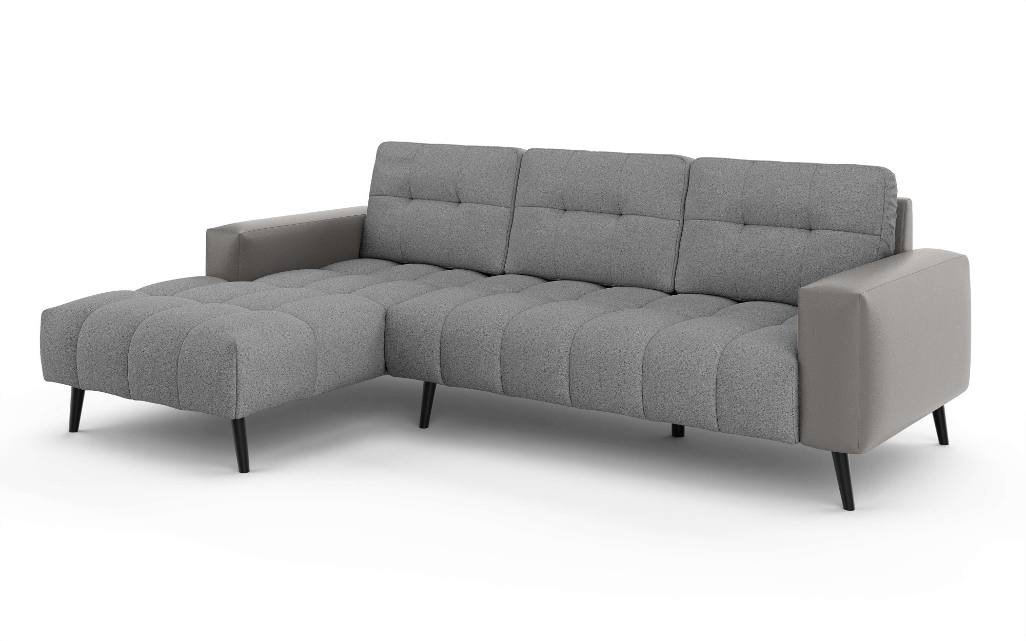 INOSIGN Ecksofa »SERINE mit Recamiere rechts/links bestellbar, Maße B/H/T 253/91/161 cm«, L-Form mit Wellenunterfederung, 3 Rückenkissen, ohne Bettfunktion
