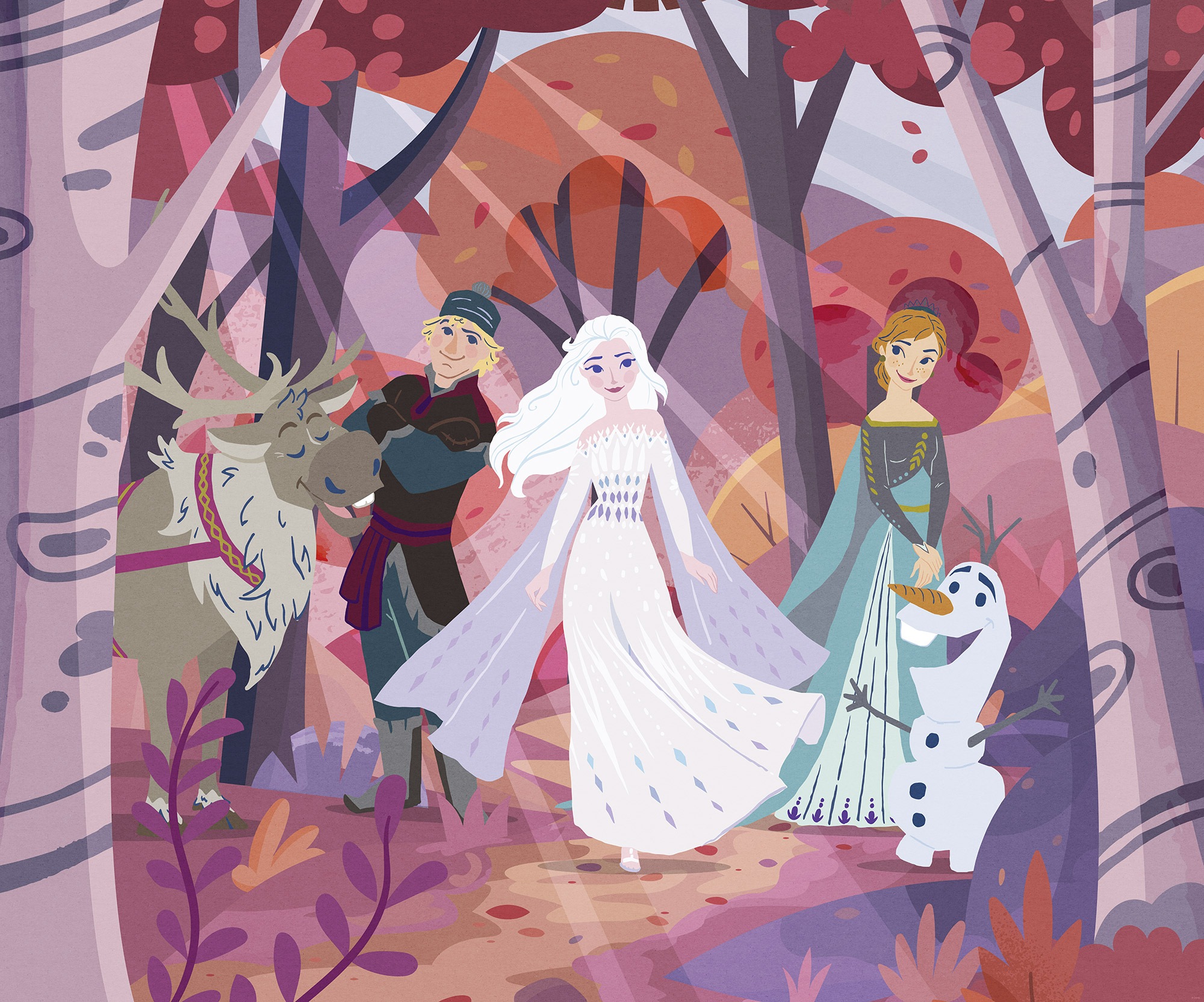 Komar Kindertapete »Disney Frozen Forest Friendship«, bedruckt günstig online kaufen