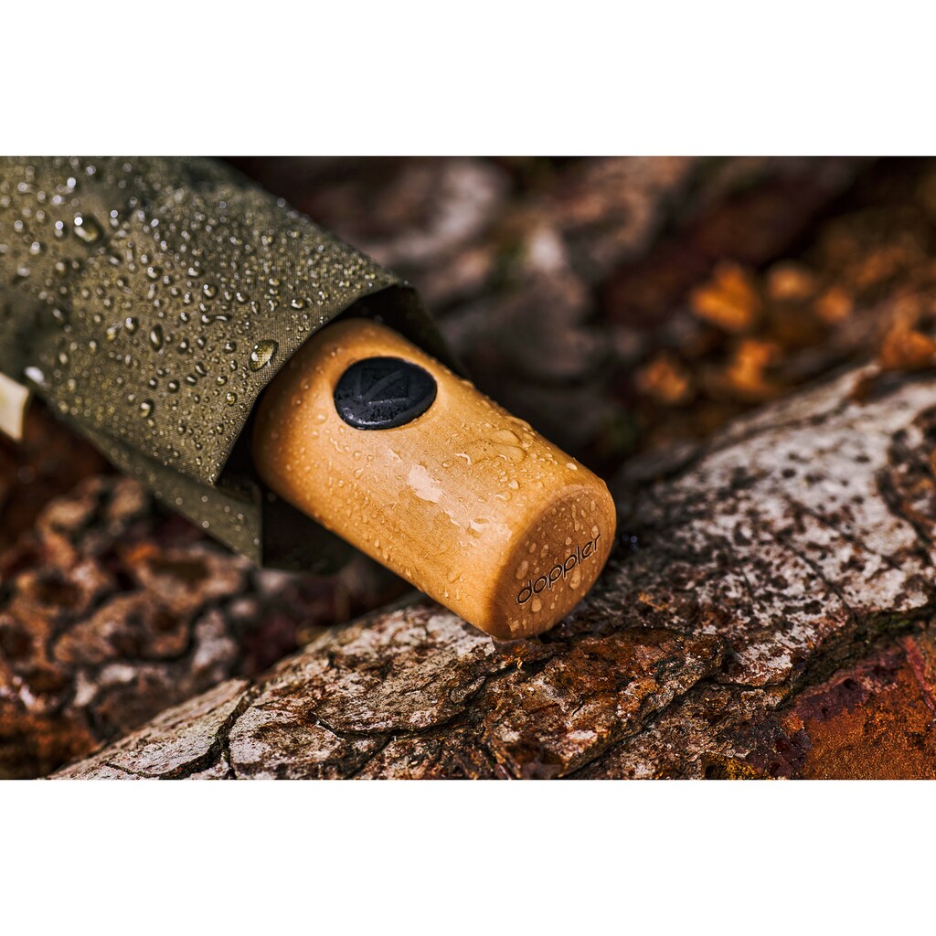 doppler® Taschenregenschirm »nature Magic, deep olive«