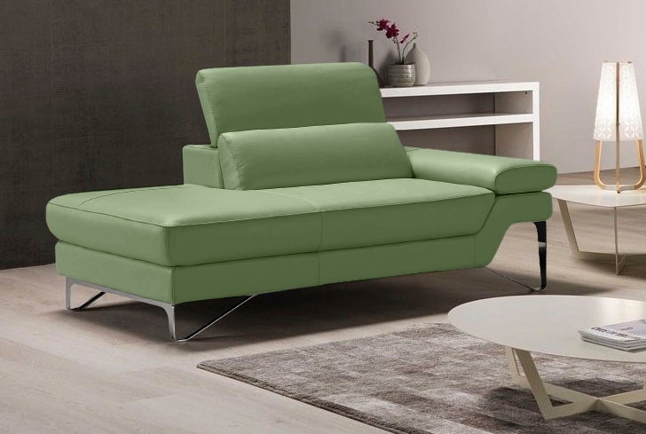 Egoitaliano Ottomane »Princess, elegantes Designsofa mit erstklassigem Sitzkomfort,«, inkl. verstellbarem Kopfteil und edle Designmetallfüße