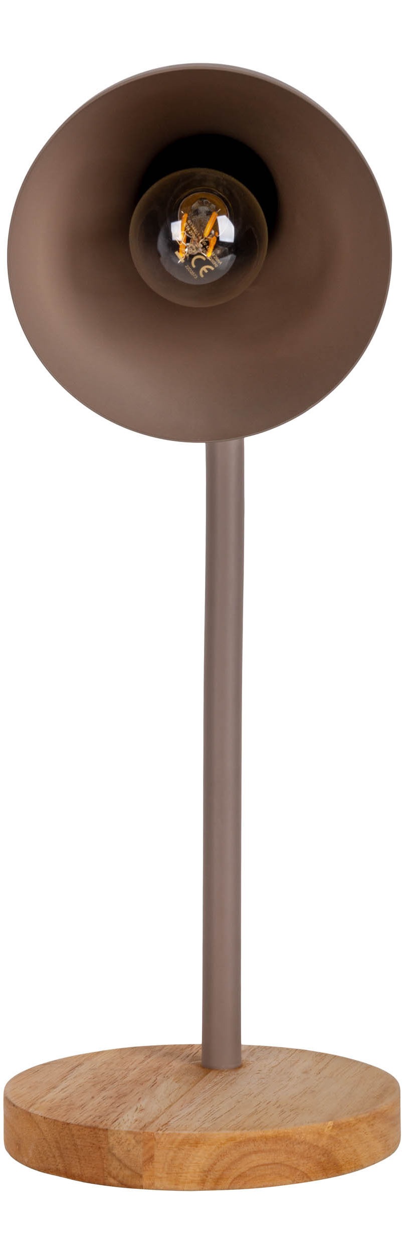 näve Schreibtischlampe »Marie«, 1 flammig, Leuchtmittel E14 | ohne Leuchtmittel, Fuß und Schirm z.T. aus Holz, Schirm flexibel beweglich, E14