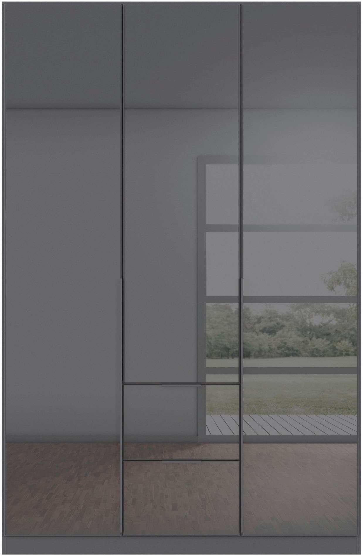 rauch Drehtürenschrank »Kleiderschrank Kleiderschränke Schrank Garderobe AGORDO mit Glasfront«, (in zwei Griff-Farben, Breiten 91-360 cm), mit Außenschubkästen, in 7 Breiten und 2 Höhen MADE IN GERMANY